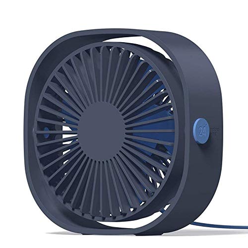 3-Speed Mini USB Desktop Fan - Portable Personal Cooling Fan with 360° Rotation & Adjustable Angle for Office, Home, Travel & Car Use | Compact Black Fan for Workstation, Bedside & Summer Outings