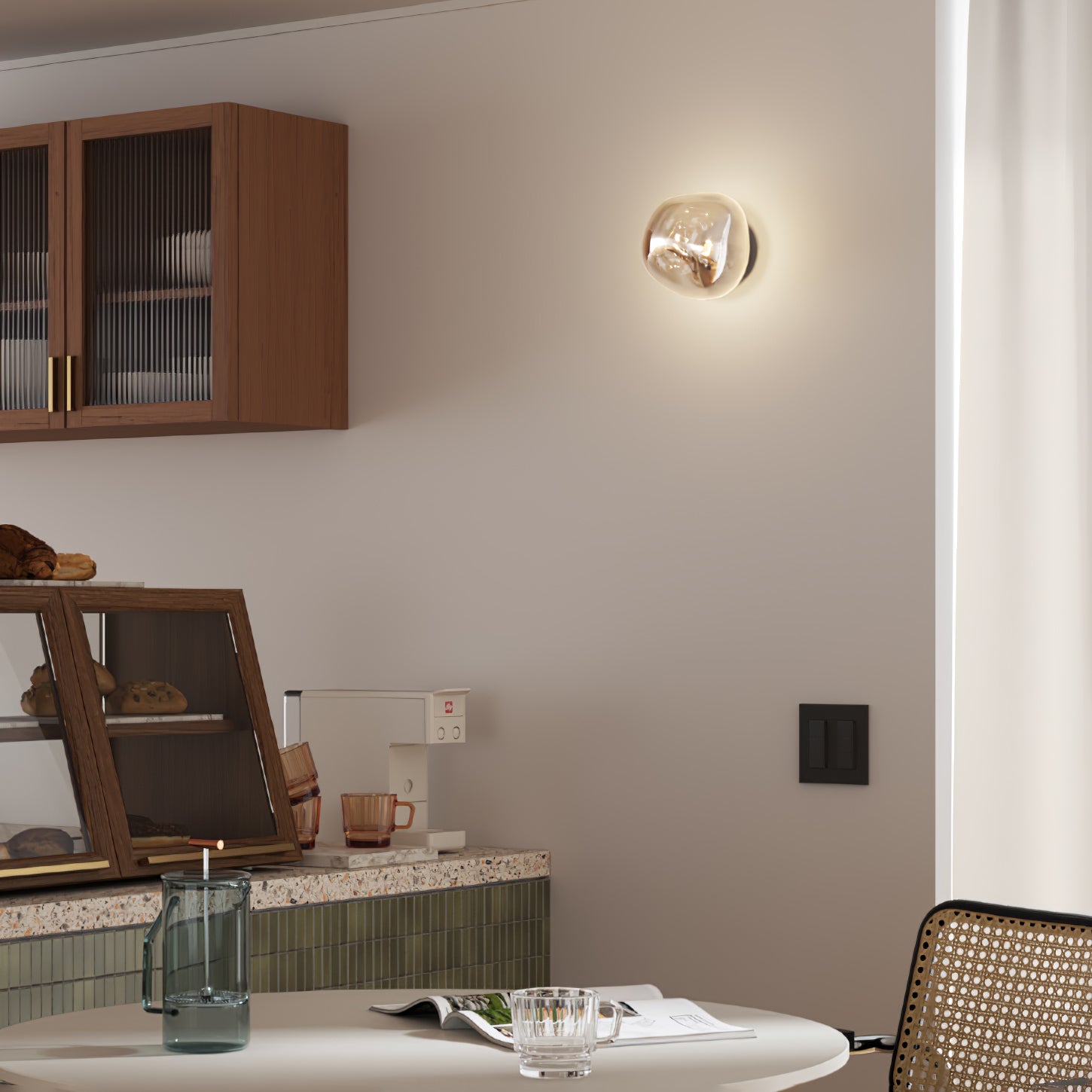 Lava Plug-in Wall Lamp - Modern LED Night Light for Bedroom, Nursery, Hallway - Soft Glow & Energy Efficient Lighting Solution