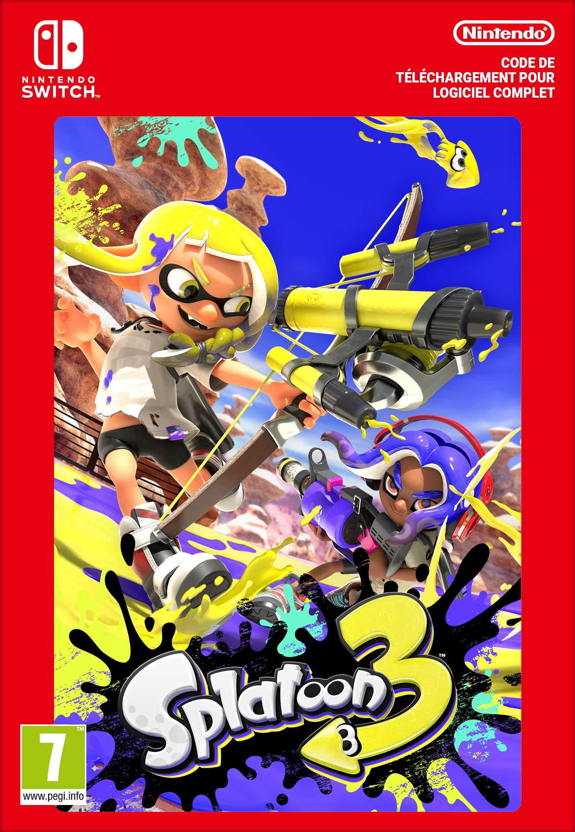 Splatoon 3 Standard Edition - Nintendo Switch Digital Download Code | Multiplayer Shooter Game for Family & Friends Gaming Night