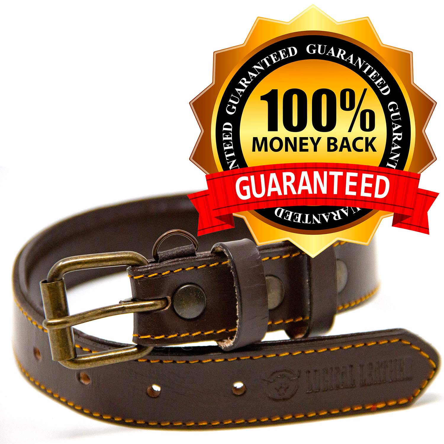 Premium Full Grain Leather Dog Collar - Padded Comfort for Medium Dogs, Adjustable & Durable (Brown) - Perfect for Daily Walks, Training & Outdoor Adventures
