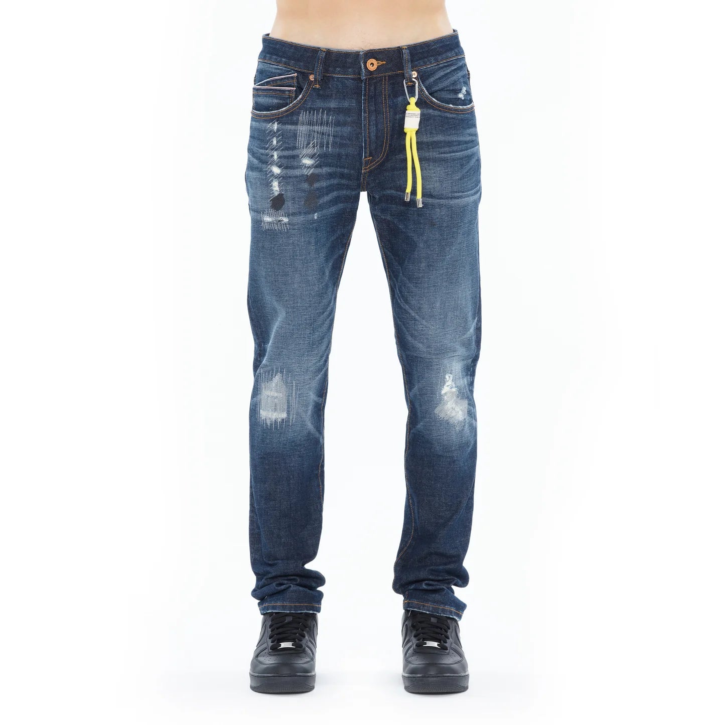 CULT OF INDIVIDUALITY Rocker Slim 602 Jeans for Men - Dark Blue Denim Skinny Jeans - Perfect for Casual Wear, Night Out & Street Style Fashion