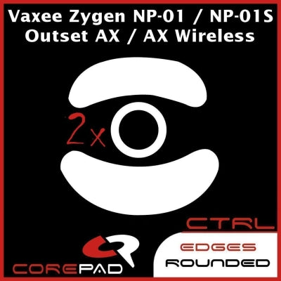 Corepad Skatez CTRL Mouse Feet for Vaxee Zygen NP-01, NP-01S & Outset AX - Premium Mouse Skates for Gaming & Esports Performance