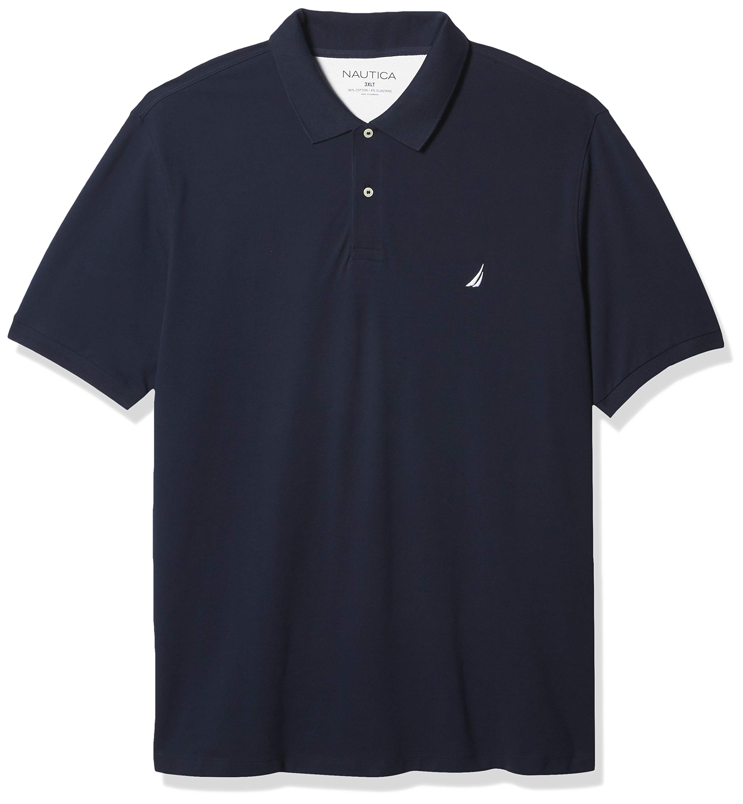 Nautica Men's Big & Tall Stretch Pique Polo Shirt - Comfortable Casual Wear for Work, Golf & Outdoor Activities