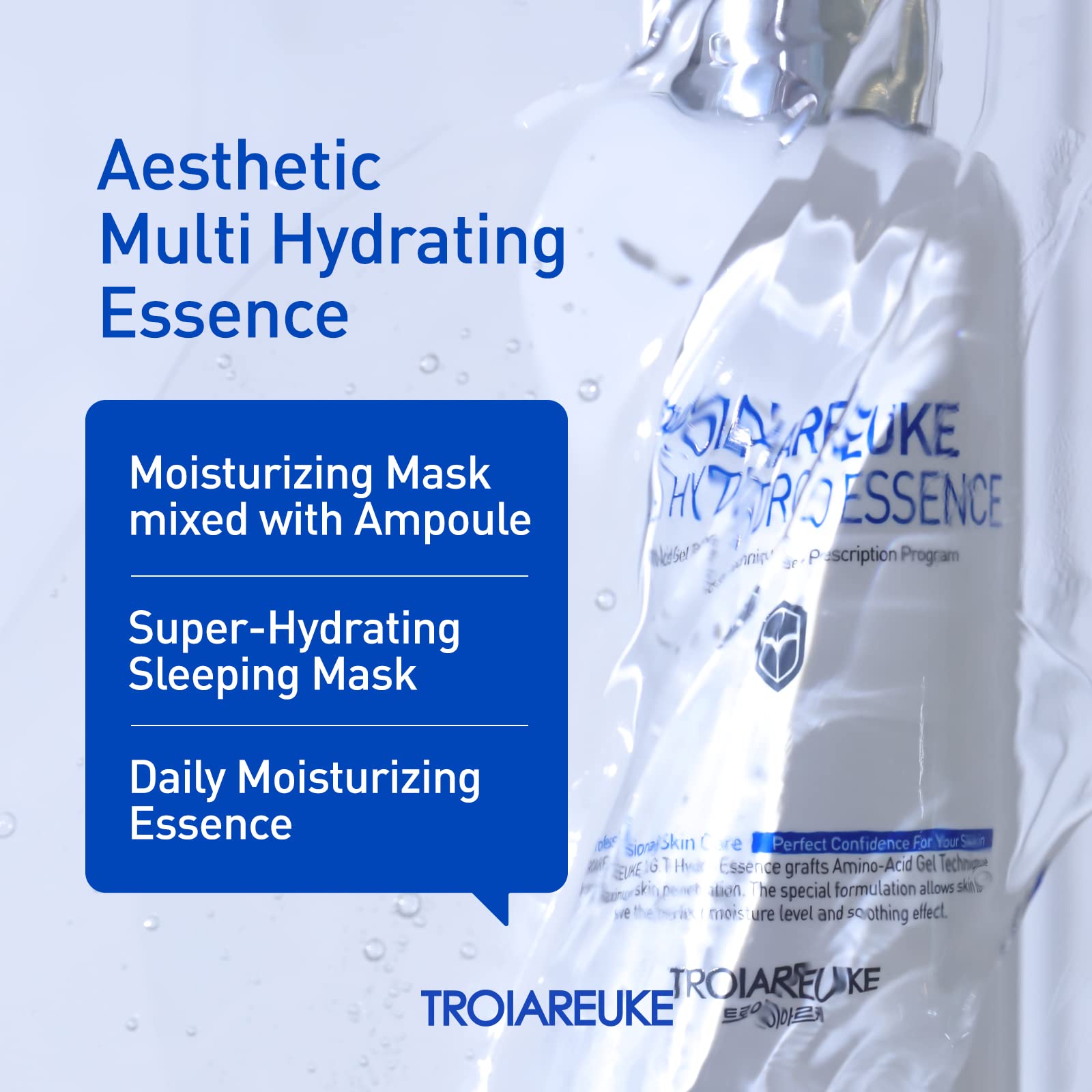 TROIAREUKE AGT Hydro Essence & ACSEN Oil Cut Cleansing Duo - Korean Skincare for Deep Cleansing & Hydration | Perfect for Double Cleansing Routine & Acne-Prone Skin