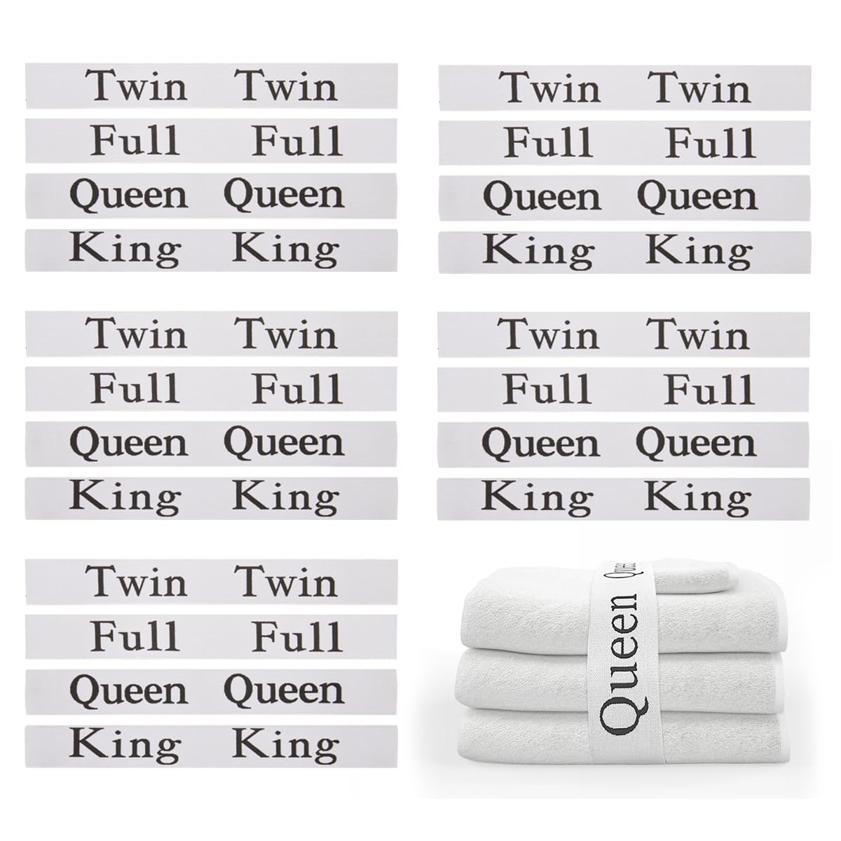 20-Piece Elastic Bed Sheet Organizer Bands - Queen King Full Twin Size - Closet Storage Solution for Fitted Sheets & Linens - Perfect for Home Organization & Space Saving