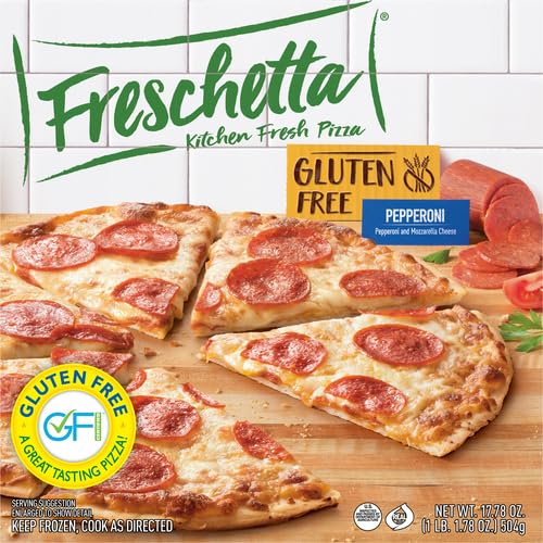 Freschetta Gluten Free Pepperoni Frozen Pizza - Original Crust, 14 oz | Perfect for Quick Dinners, Parties & Family Meals