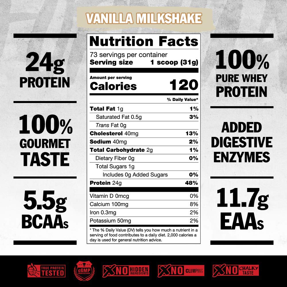 Mutant Pro Triple Whey Protein Powder - Time-Released Protein Supplement for Enhanced Amino Acid Absorption - Gourmet Vanilla Milkshake Flavor (5 lbs) - Perfect for Post-Workout Recovery & Muscle Building