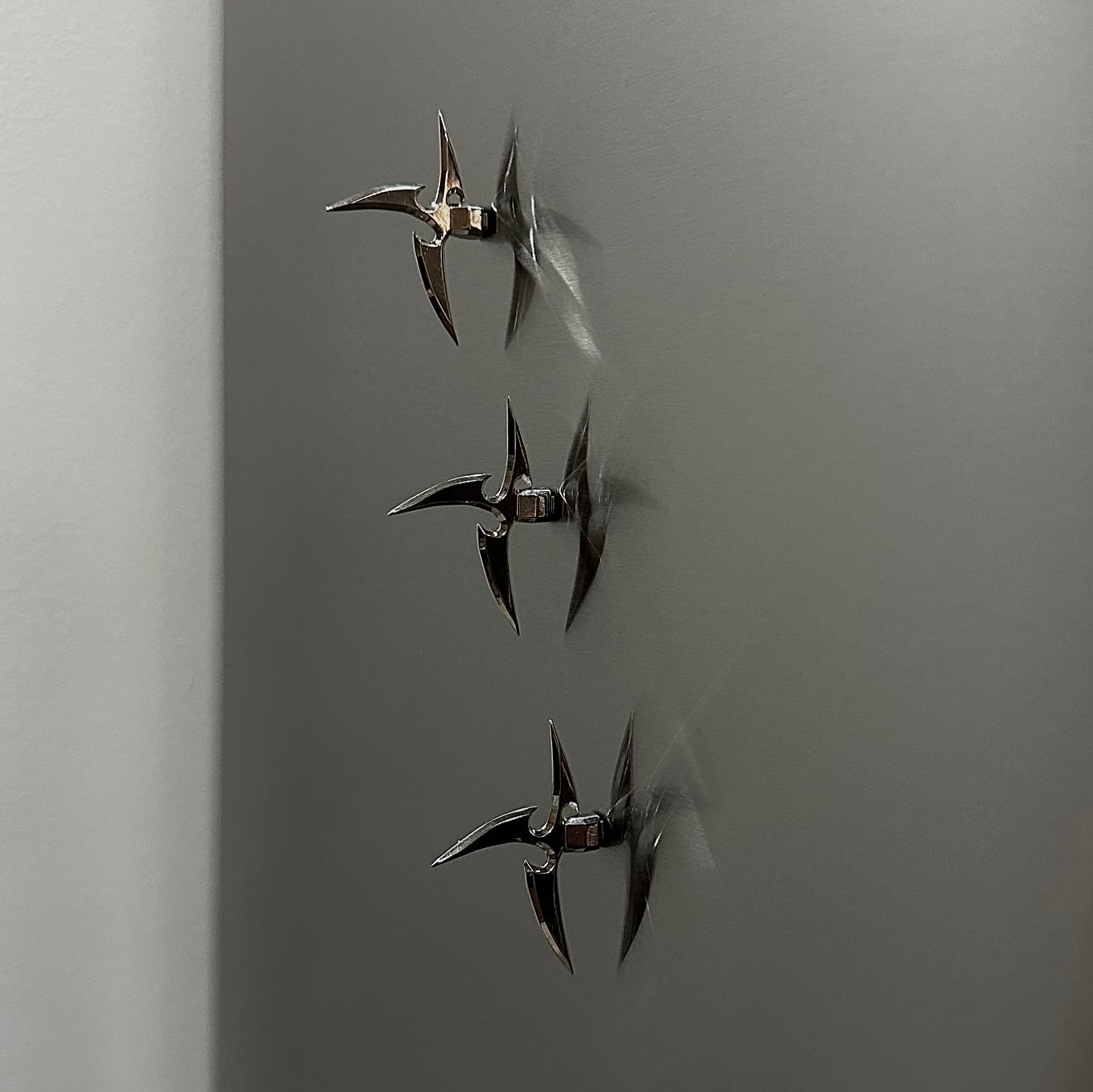 Shuriken Magnet Set of 2 - Ninja Star Fridge Magnets for Office, Home & Dorm Decor - Perfect for Metal Surfaces, Whiteboards & Refrigerators