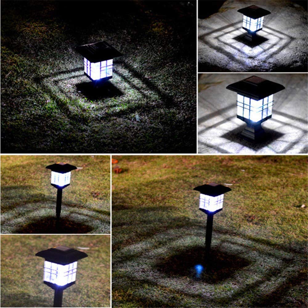 Solar LED Column Lights Outdoor Waterproof - Decorative Garden Wall Lamp for Lawn, Fence, Villa & Street Lighting - Dual-Use White Solar Post Cap Lights for Patio, Pathway & Landscape Decor