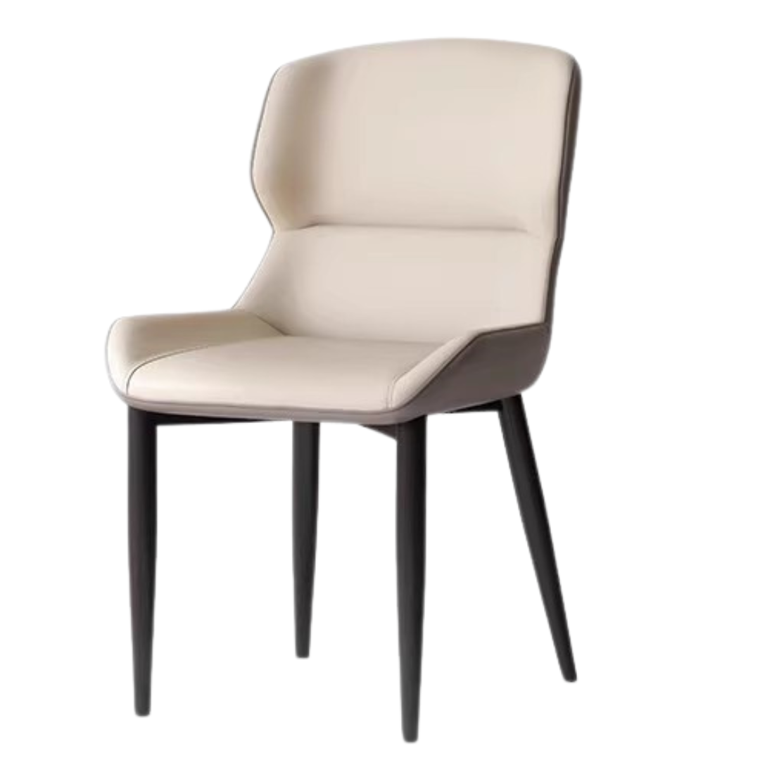 Premium Organic Leather Soft Chair Set of 2 - Modern Living Room Seating for Home & Office - Comfortable Lounge Chairs for Relaxation, Reading & Conversation Areas