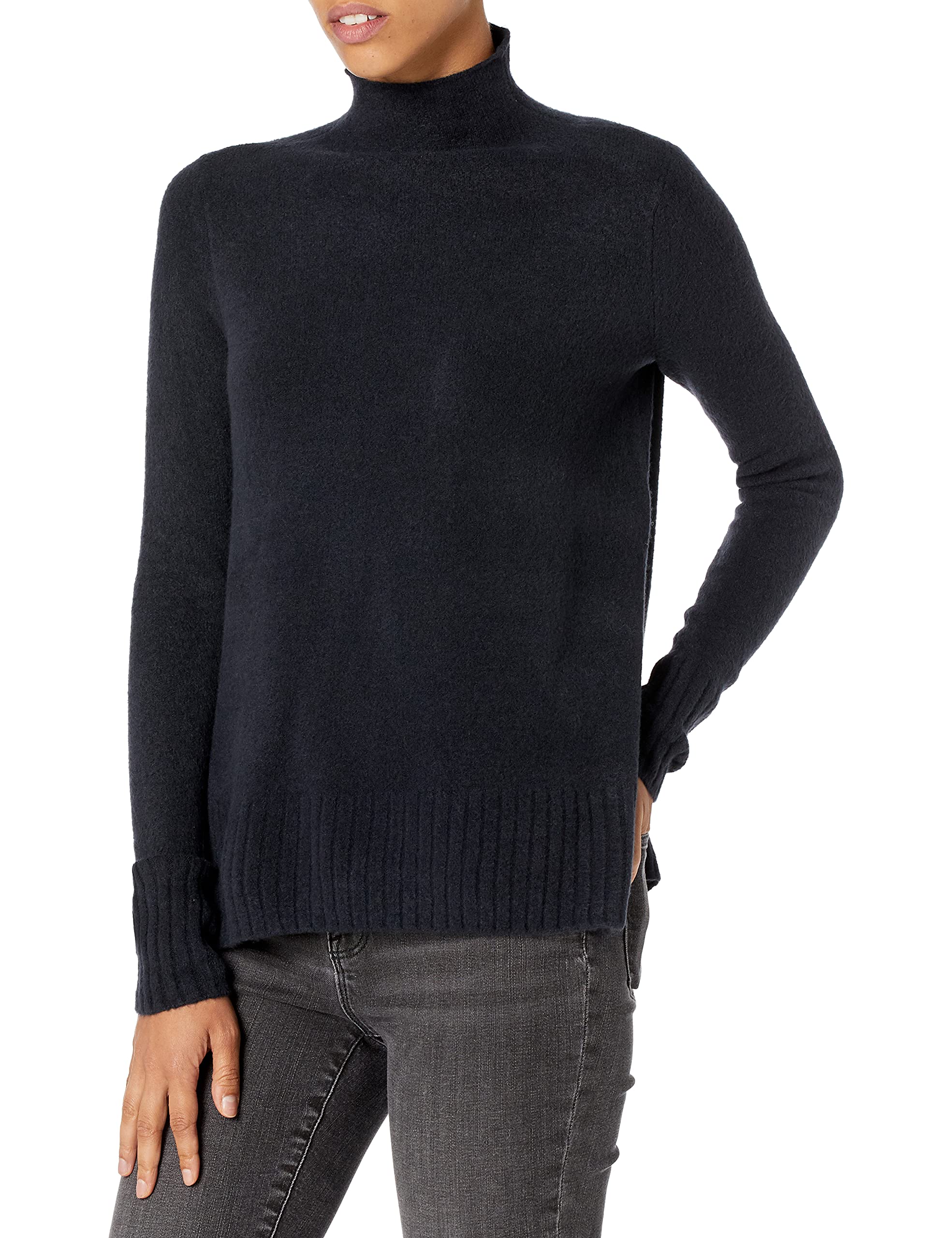 Goodthreads Women's Mid-Gauge Stretch Funnel Neck Sweater - Soft & Cozy Knit Pullover for Fall & Winter - Perfect for Office, Casual Outfits and Layering