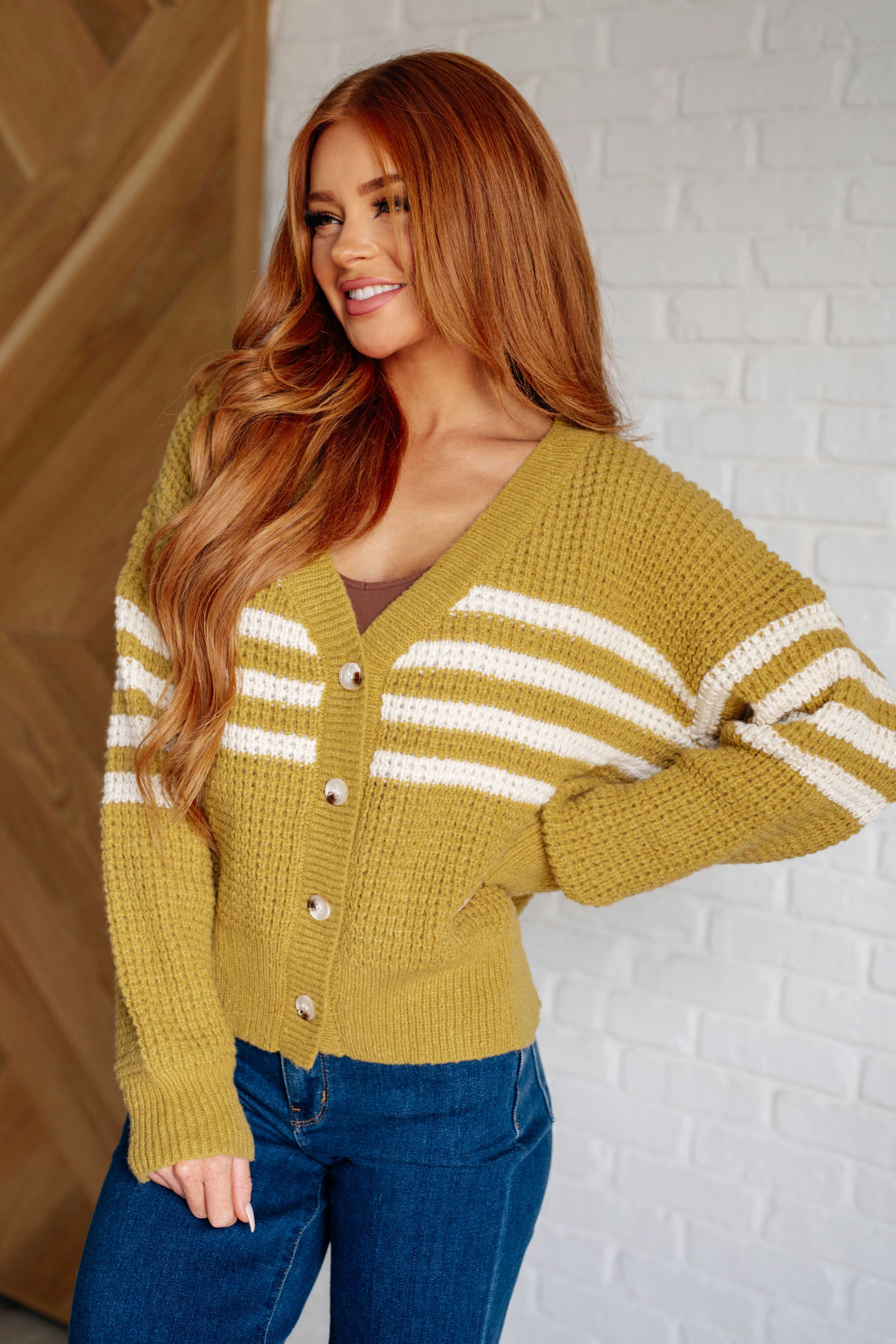 Stylish Striped Cardigan for Women - Cozy Knit Sweater for Fall & Winter | Perfect for Office, Casual Outfits & Coffee Dates