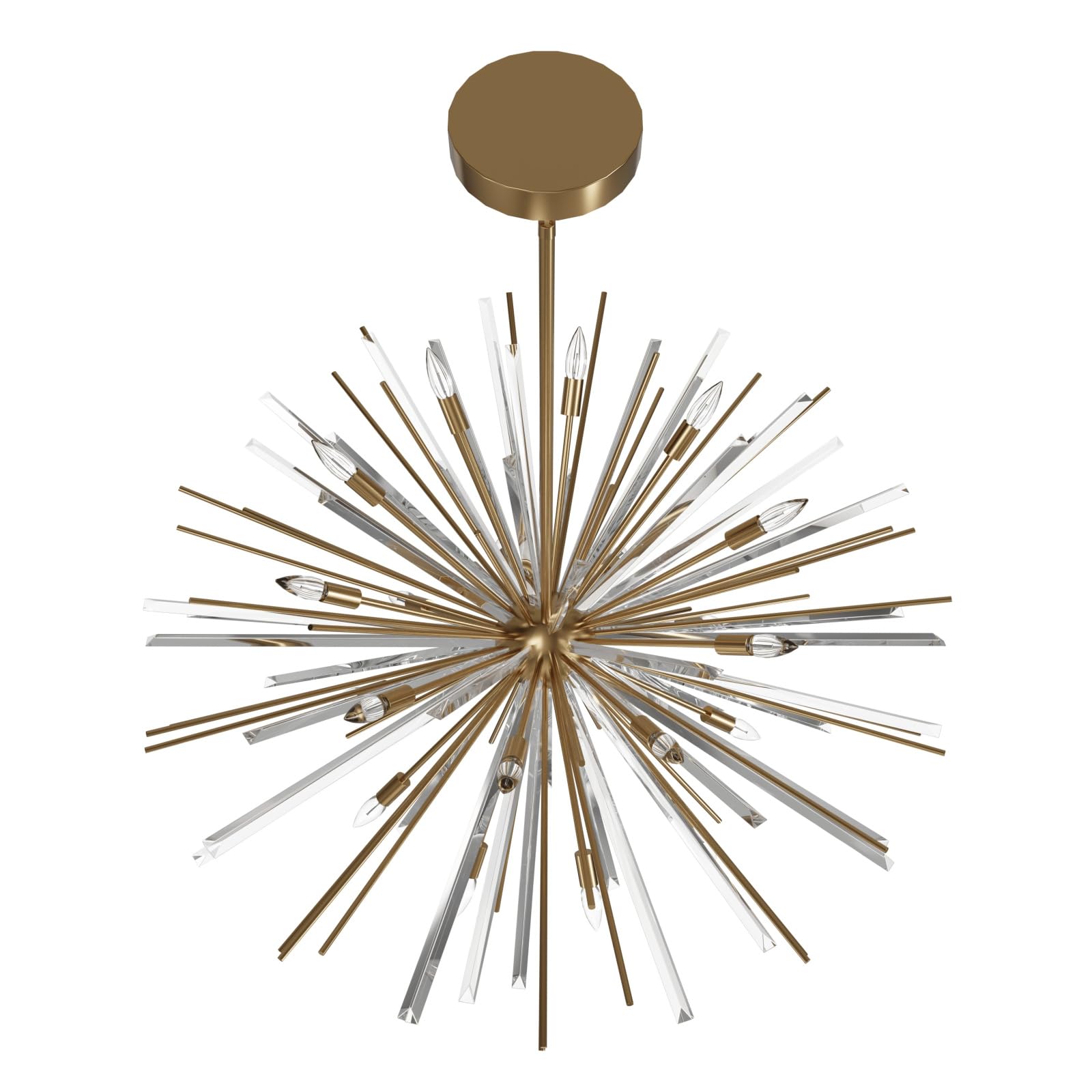 HF8200-AB Palisades AVE. Modern Crystal Hanging Chandelier Light Fixture - Elegant Dining Room & Bedroom Ceiling Lighting for Home Decor