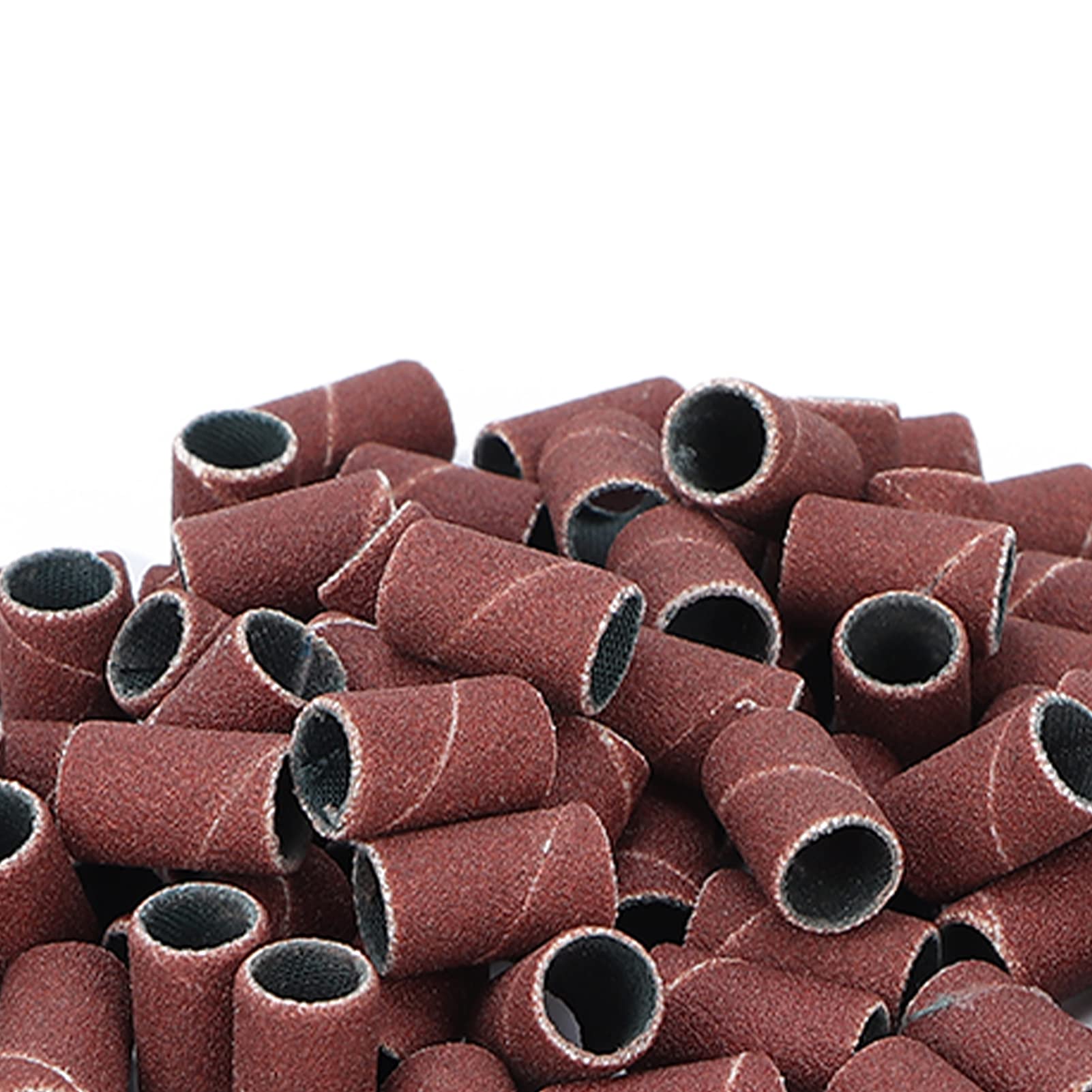 Professional Nail Sanding Bands 240 Grit - Durable Nail Drill Bands for Natural & Artificial Nails - HQ-06 Brown - Perfect for Manicures, Pedicures & Nail Art
