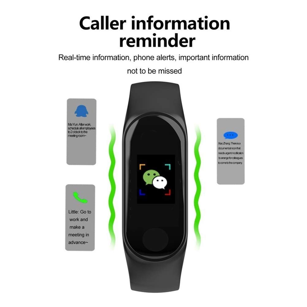 Waterproof IP68 Fitness Bracelet with Color Screen - Smartwatch for Men & Women, Step Counter, Call & SMS Notifications - Perfect for Running, Gym & Daily Activity Tracking
