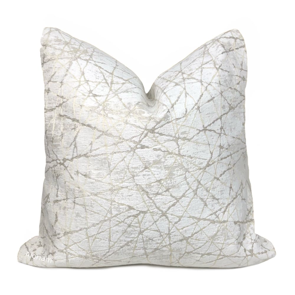 Luxury Celine White Modern Chenille Pillow Cover - Soft Textured Decorative Throw Pillow Case for Sofa, Bed & Home Decor