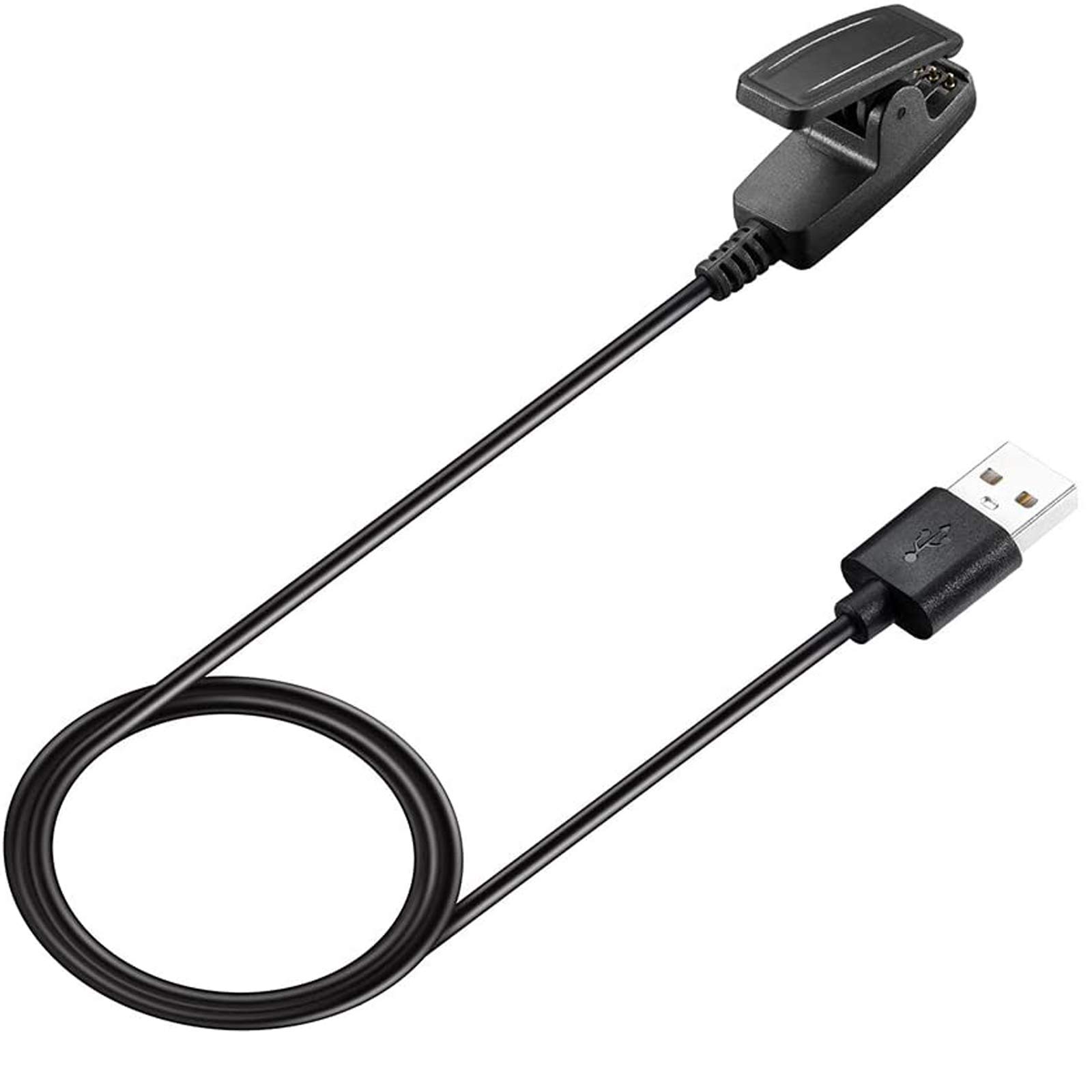 YOUkei Replacement USB Charging Cable Clip Compatible with Garmin Lily 1 & 2 Smartwatch - Fast Charging, Secure Fit (Black) - Perfect for Home, Office, Travel & Gym Use