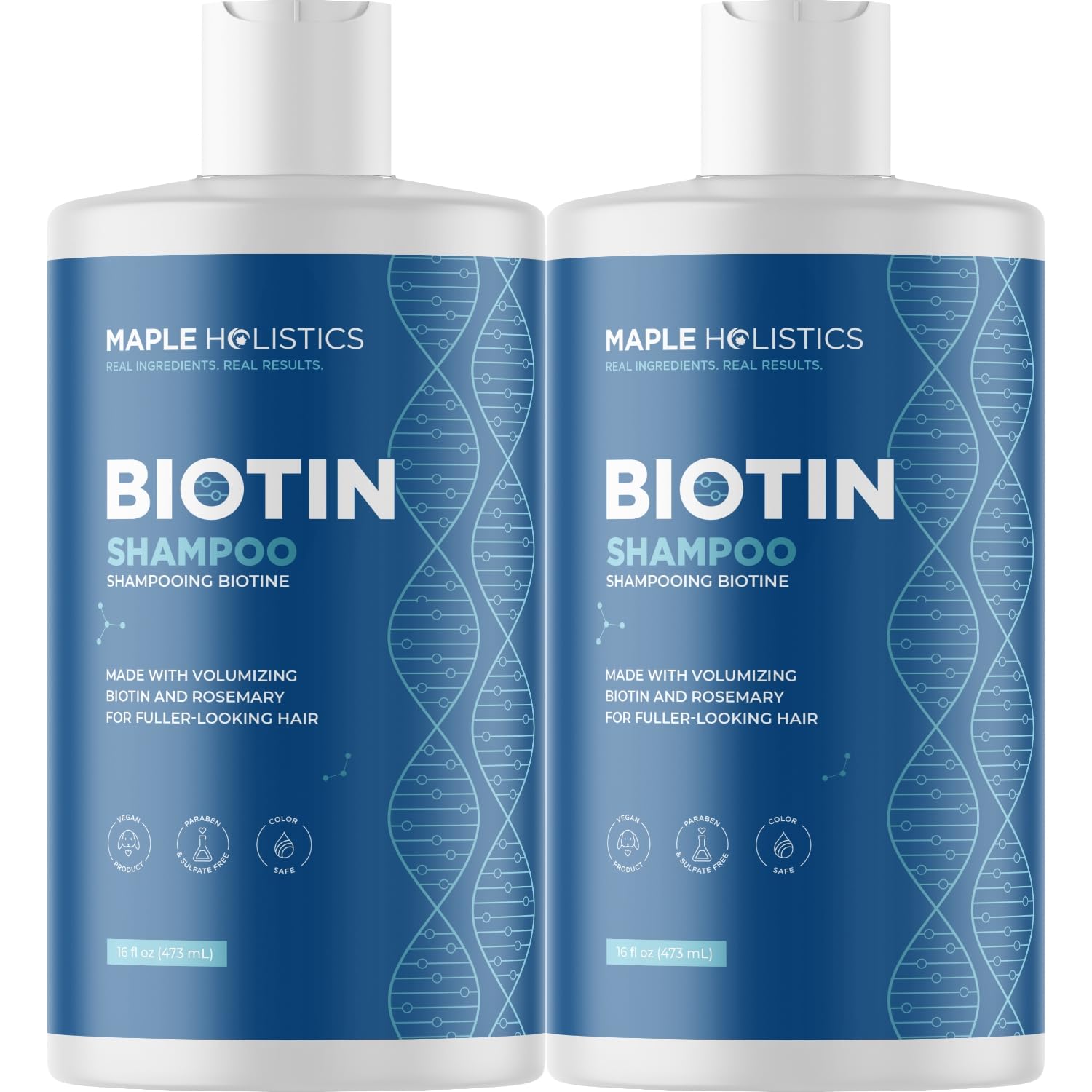 Rosemary & Biotin Shampoo for Thinning Hair - Vegan Volumizing Shampoo with B Vitamins, Argan Oil & Tea Tree Oil - Sulfate, Paraben & Silicone Free - For Fine & Weak Hair (2 Pack) - Perfect for Daily Hair Care & Scalp Nourishment