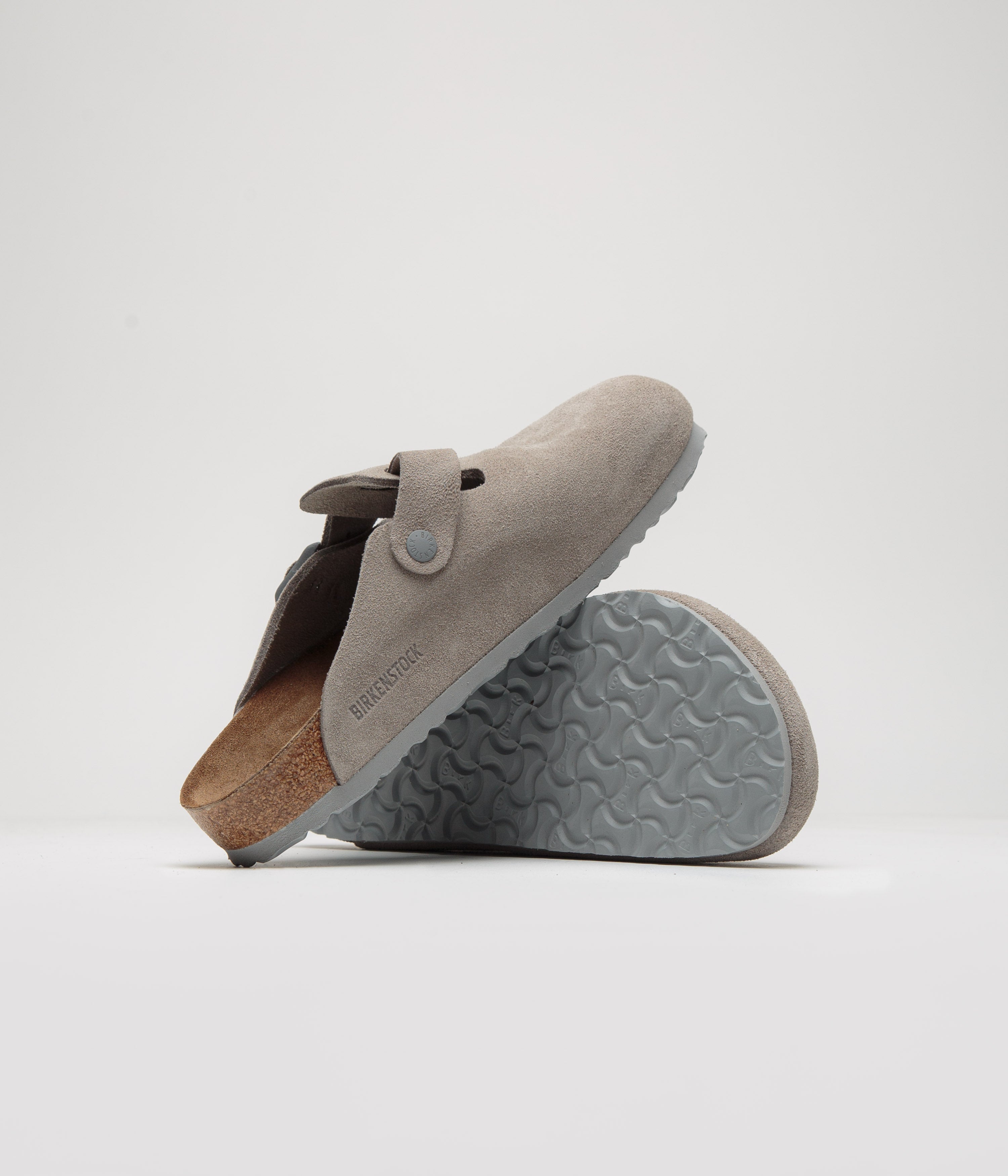 Birkenstock Boston Soft Footbed Sandals for Men & Women - Stone Coin | Comfortable Cork Footbed | Perfect for Casual Wear, Office & Travel