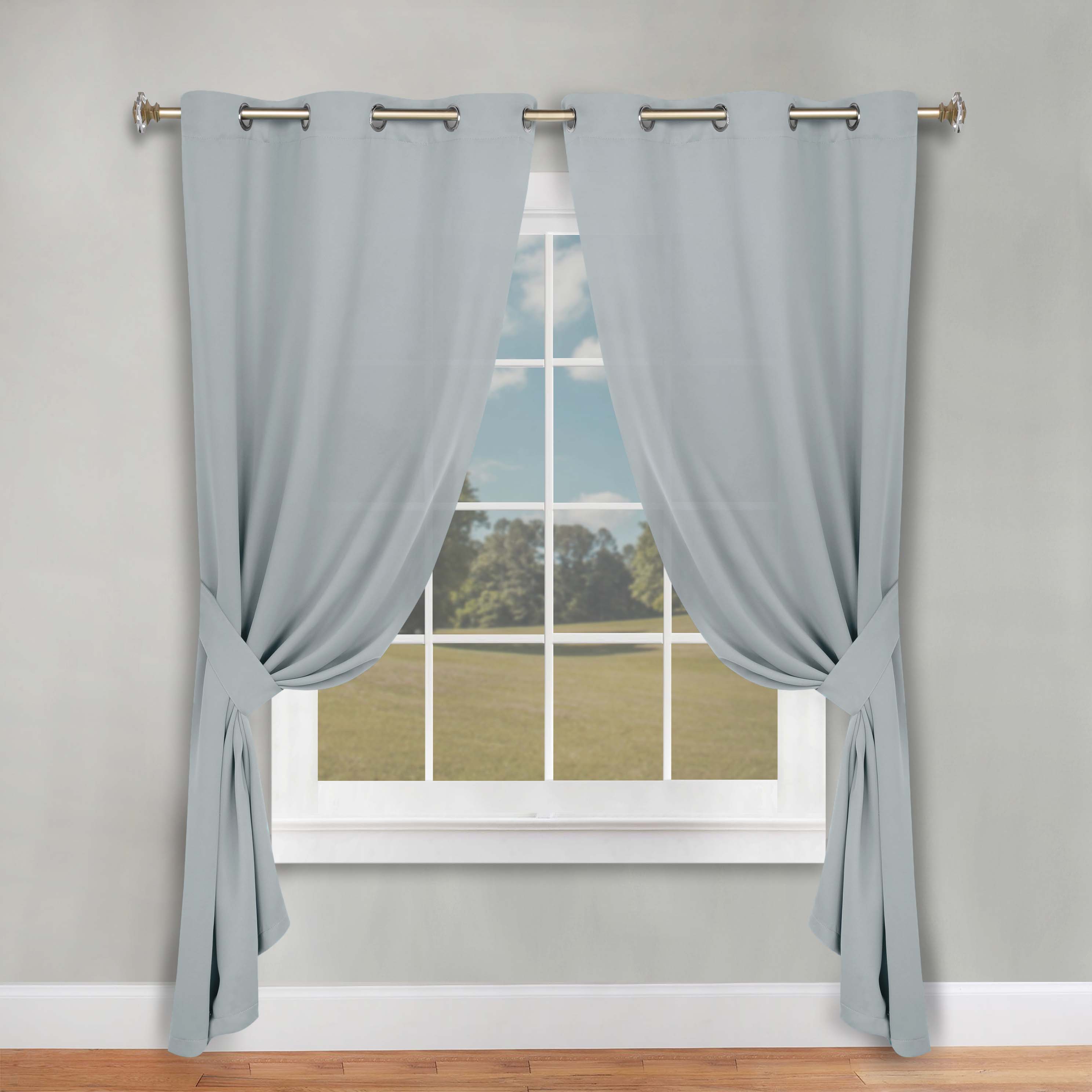 Premium Blackout Curtains Set of 2 - 100% Room Darkening, Machine Washable & Noise Reducing for Bedroom, Nursery & Home Theater