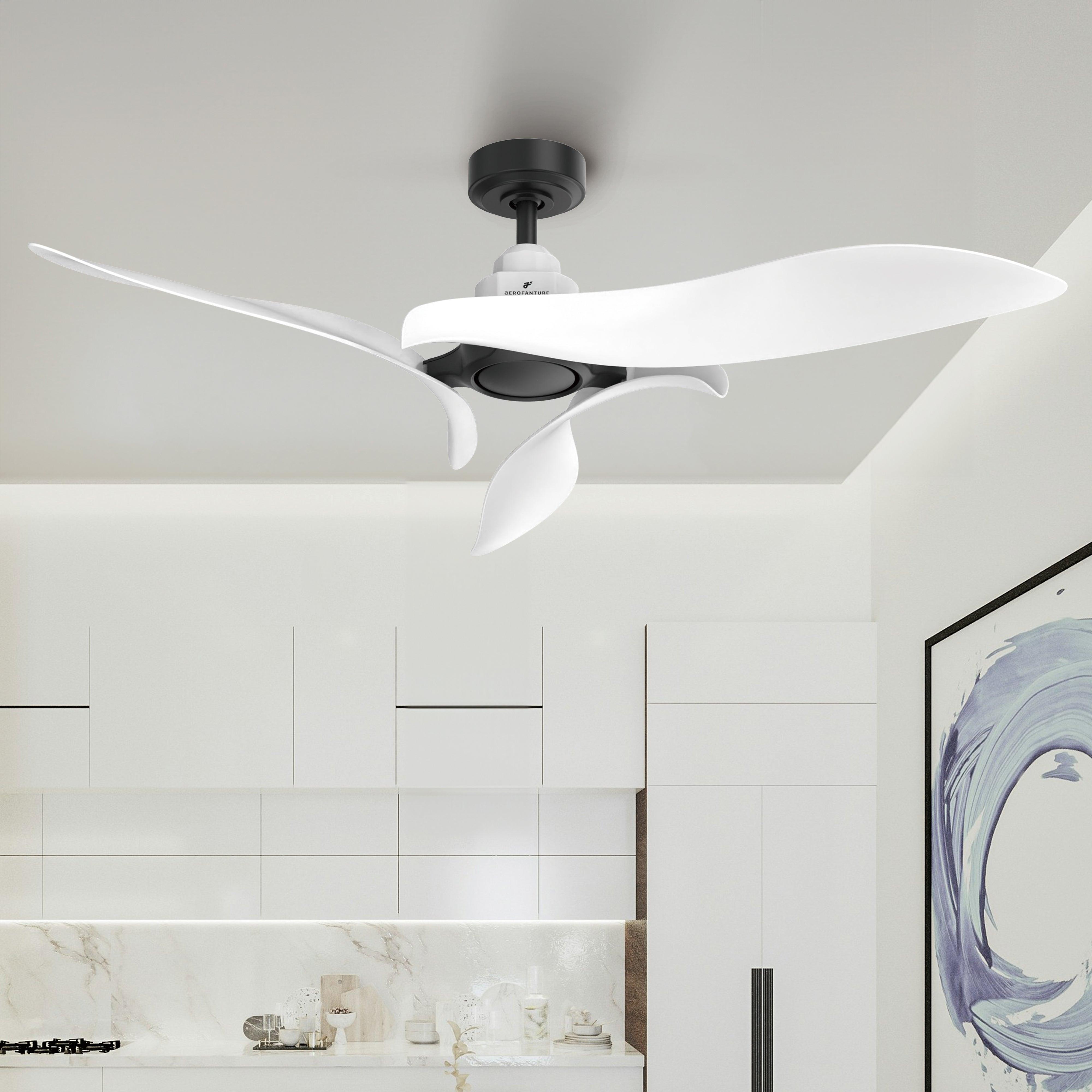 54 DC Motor 6 Speed Black Ceiling Fan - Energy Efficient Quiet Operation for Bedroom, Living Room & Office