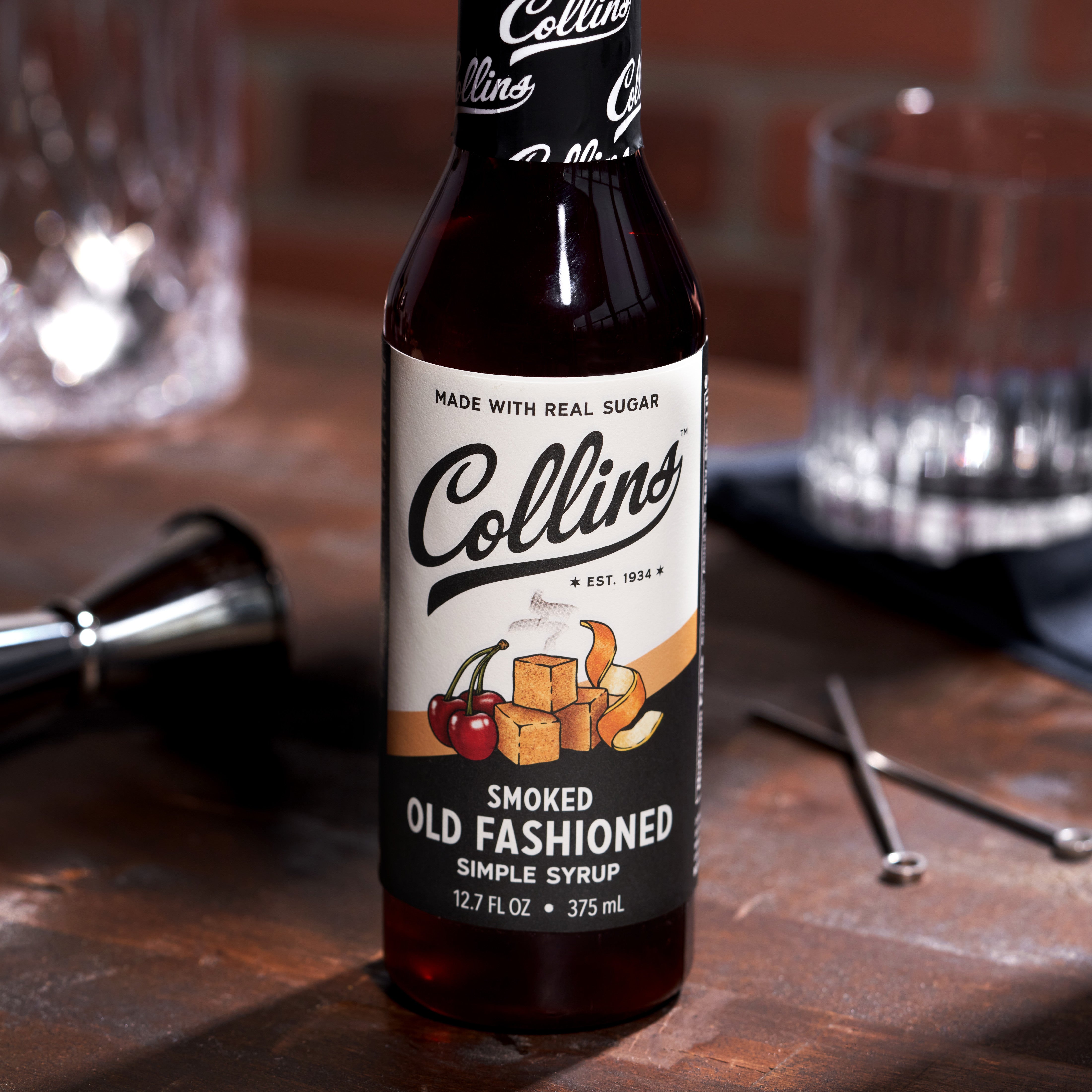 Premium Smoked Old Fashioned Cocktail Syrup - 12.7 oz | Handcrafted Bourbon Mixer for Whiskey Cocktails | Perfect for Home Bars, Parties & Mixology Gifts