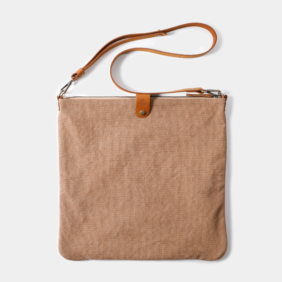 TRAVELER'S COMPANY Traveler's Factory Canvas Shoulder Bag - Medium Size Beige | Durable & Stylish Crossbody Bag for Travel, Work & Everyday Use