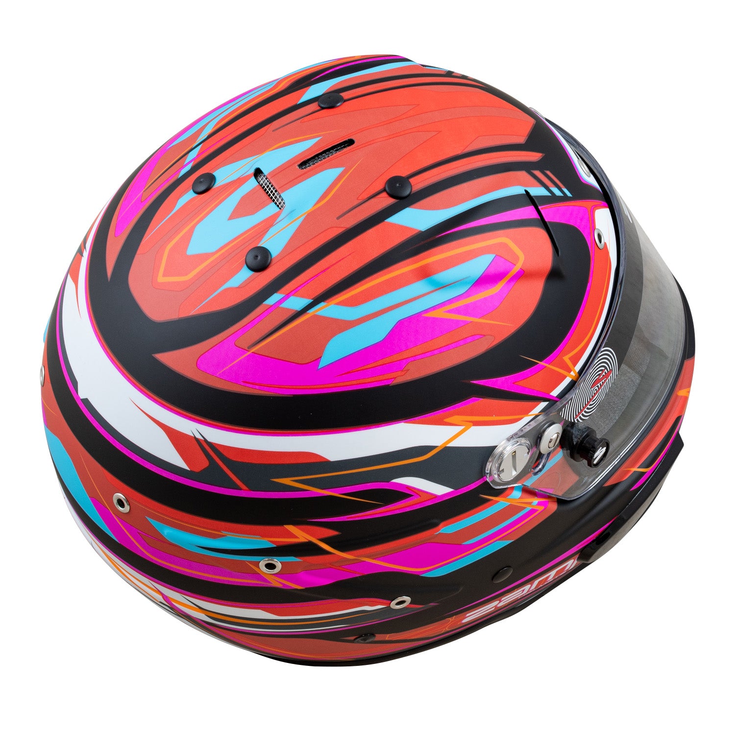 Zamp RZ 70E Matte Black Racing Helmet - FIA 8859 & Snell SA2020 Certified - Lightweight Motorcycle & Auto Racing Safety Gear for Track & Street Use
