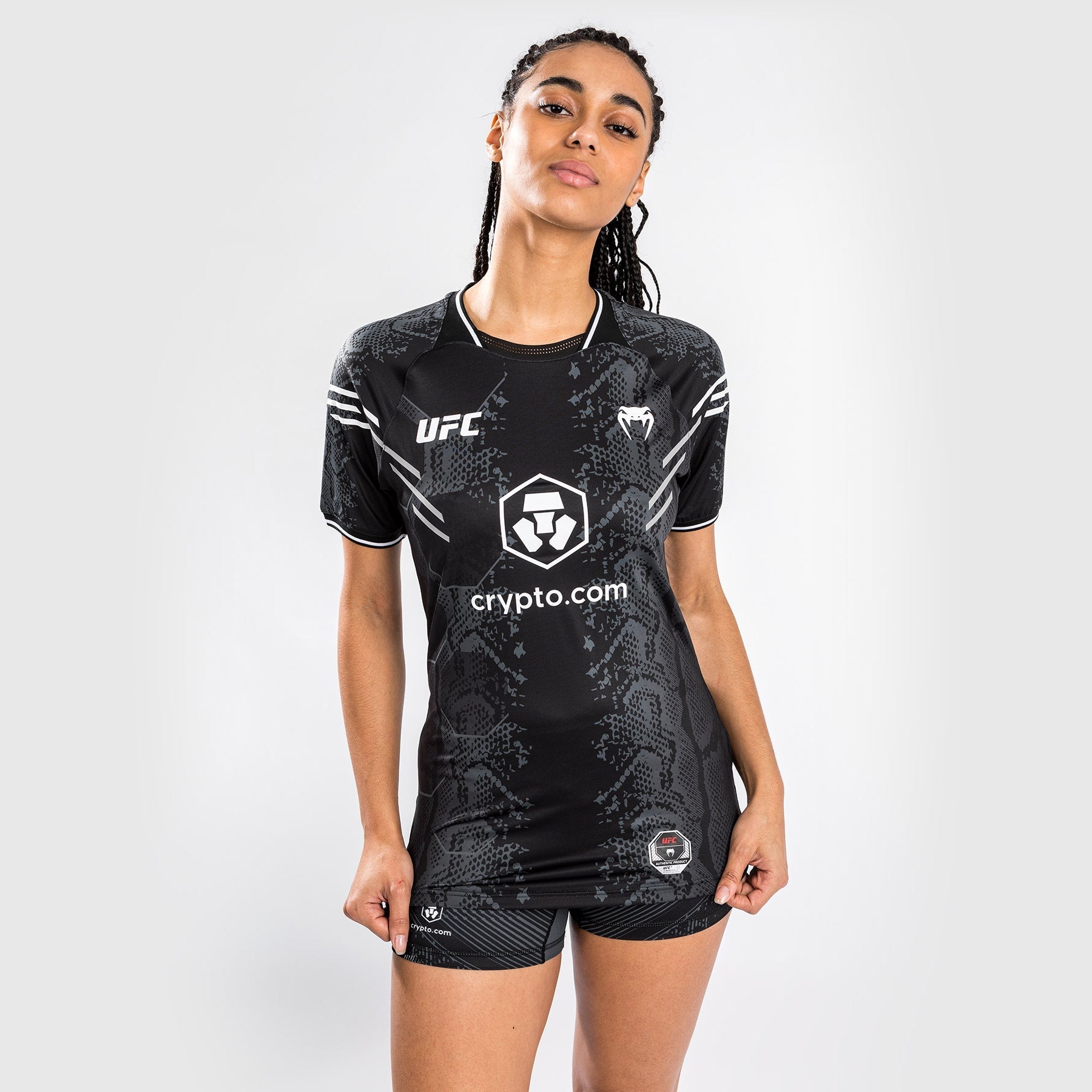 Venum UFC Adrenaline Personalized Authentic Fight Night Women's Walkout Jersey - Black | MMA Training & Fight Night Outfit for Female Fighters