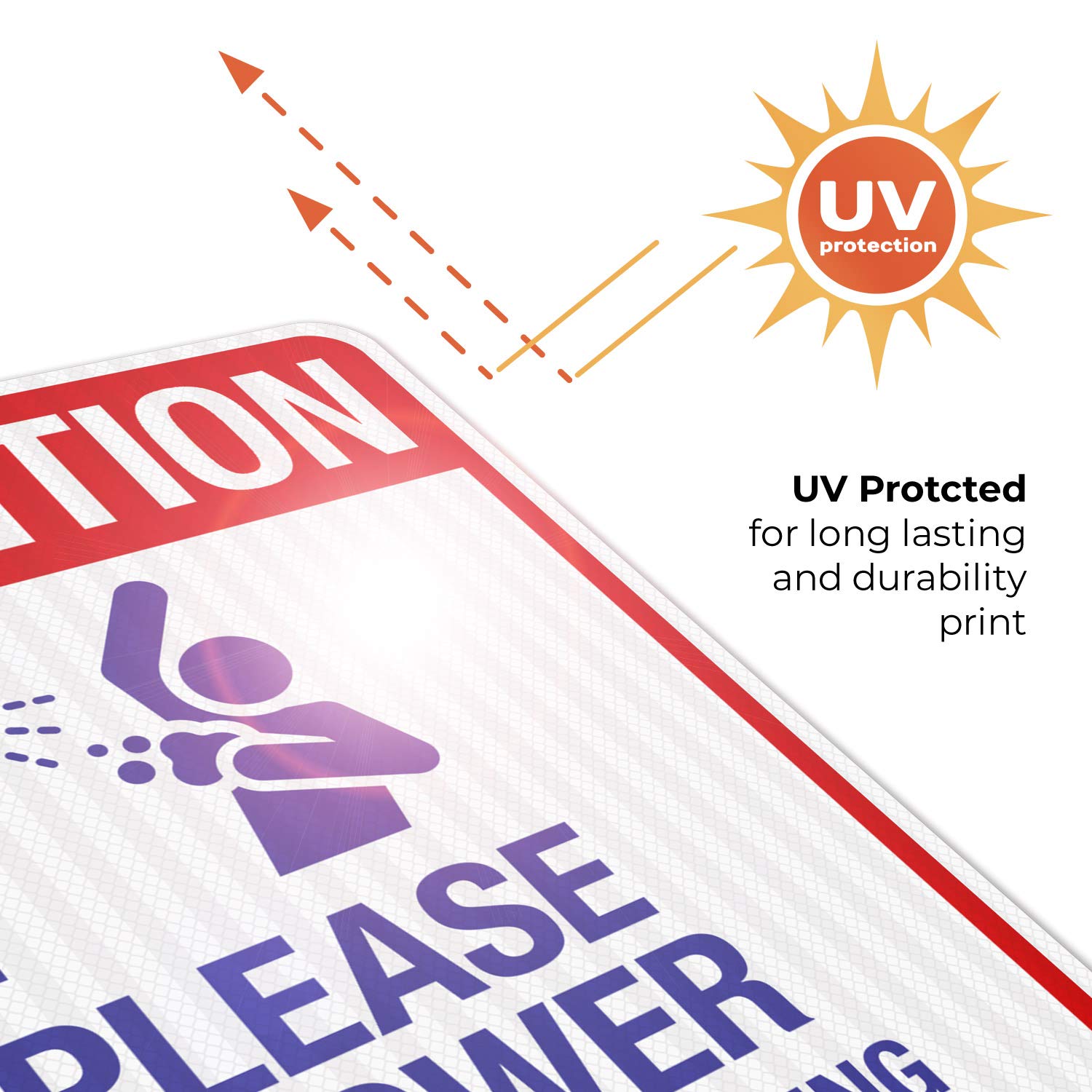 3M EGP Reflective Aluminum Pool Sign - 24x30 Inches, Fade Resistant for Indoor/Outdoor Use | 'Attention Please Shower Before Entering' Sign | Made in USA | Perfect for Swimming Pools, Gyms & Public Restrooms