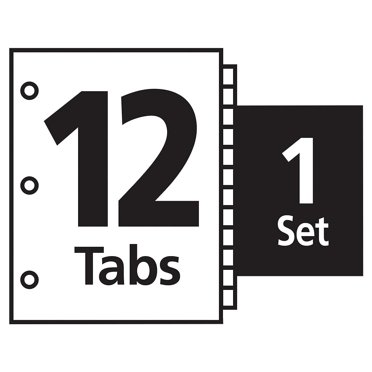 AVERY Index Maker Clear Label Dividers - AVE11428 | 5-Tab Translucent Page Dividers for Binders & Filing | Office Organization Supplies for School, Home & Work