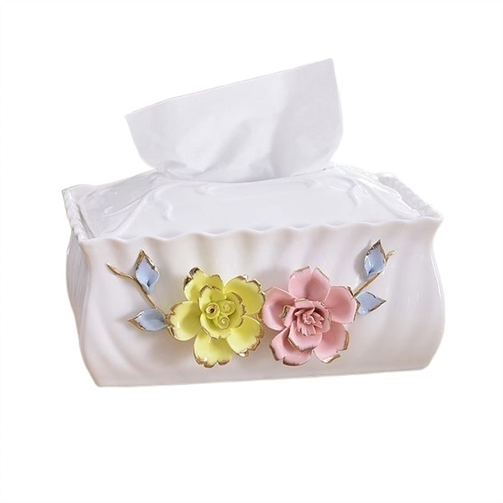 Handmade Ceramic Napkin Holder Box - Elegant Tissue Storage for Coffee Table & Dining Table | Decorative Kitchen Organizer for Paper Napkins & Tissues | Perfect for Home, Office, and Restaurant Use