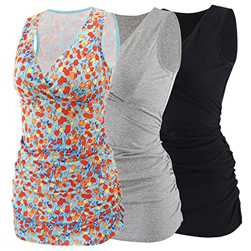 Black+grey+orange Print/3pack