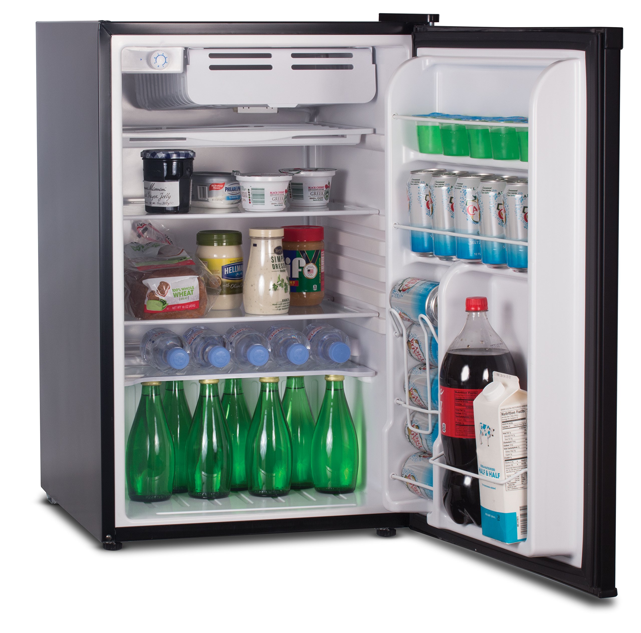 Commercial Cool CCR45B 4.5 Cu. Ft. Compact Single Door Refrigerator with Freezer - Energy Efficient Mini Fridge for Home, Office, Dorm, or Garage - Black