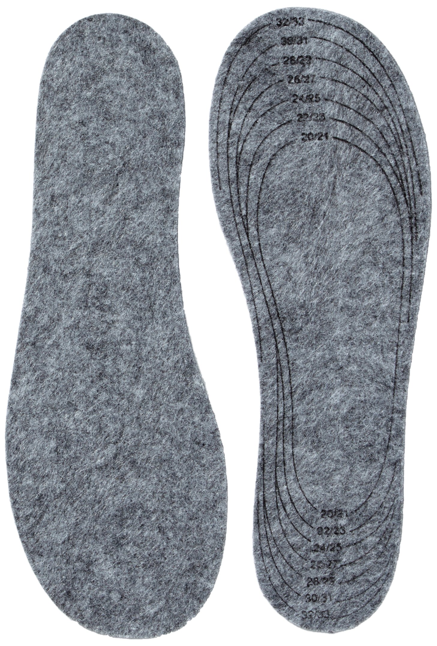 Unisex Kids Felt Insoles for Shoes - Warm & Comfortable