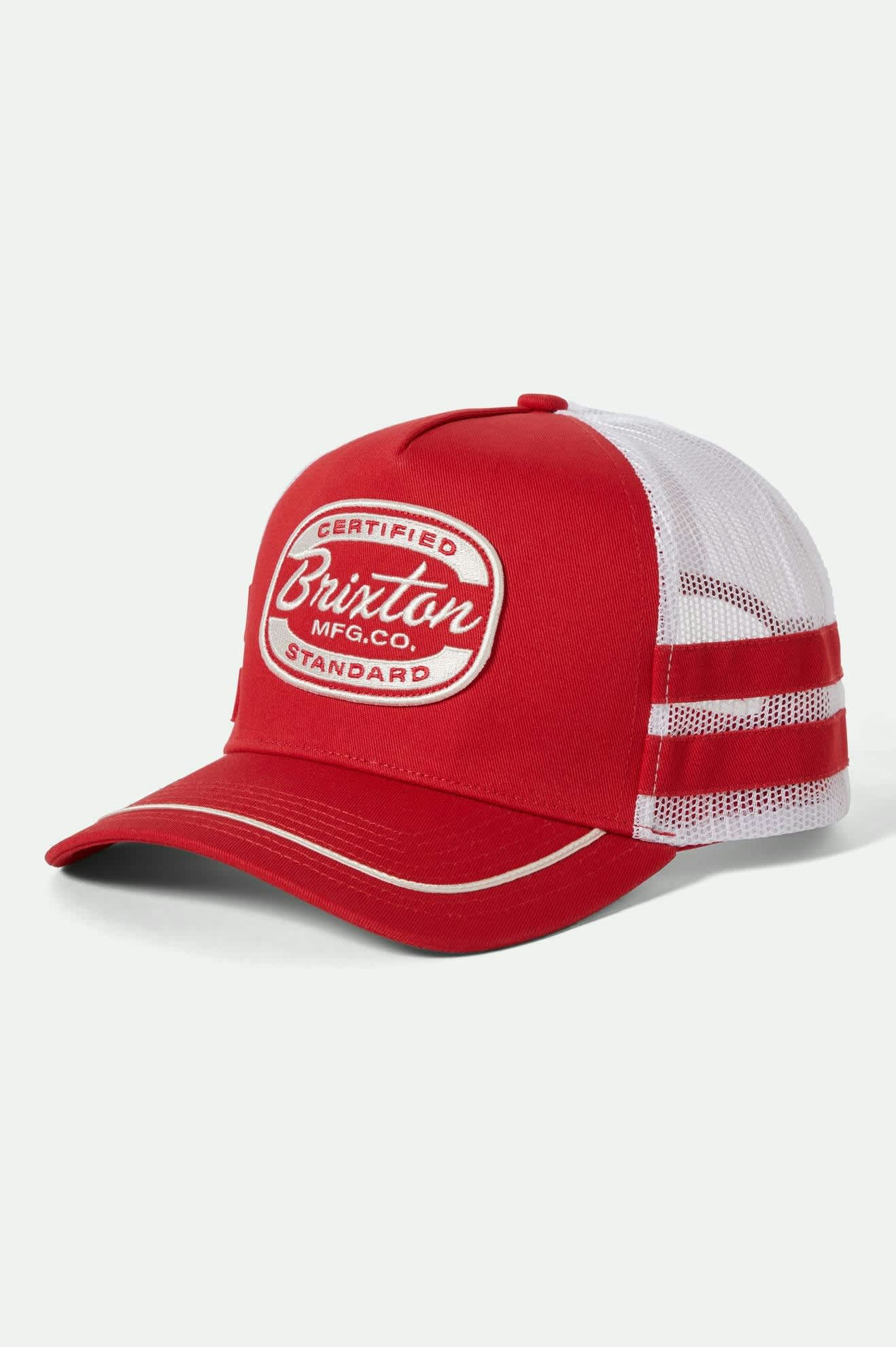 Copley Netplus Trucker Hat - Red & White Adjustable Mesh Back Cap for Men & Women | Perfect for Outdoor Activities, Sports, and Casual Wear