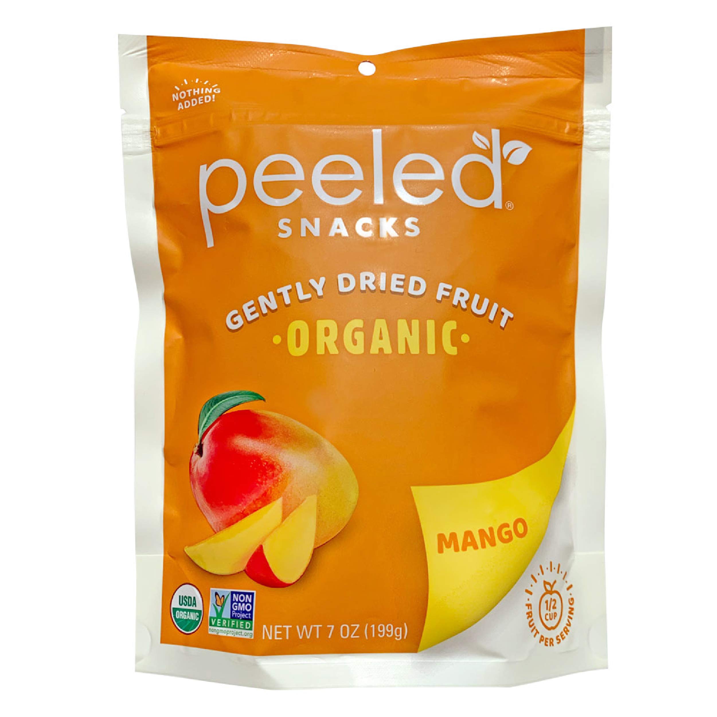 Organic Dried Mango Snacks - Vegan, Gluten-Free, Non-GMO Healthy Fruit Treats for Kids & Adults - 7 Oz Pack - Perfect for Lunchboxes, Hiking, Travel & Office Snacking