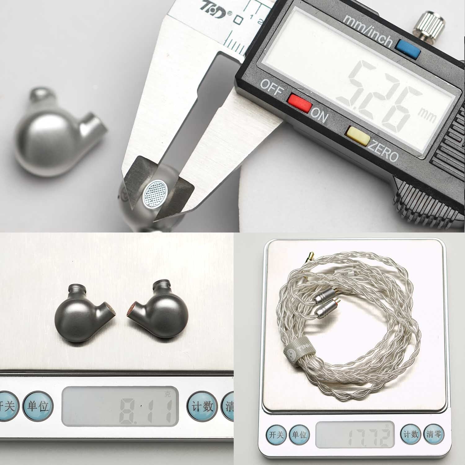 TinHiFi C5 Custom In-Ear Monitors with 10x10mm Square Plate Diaphragm & Balanced Armature Drivers - Perfect for Audiophiles, Musicians, and Studio Monitoring