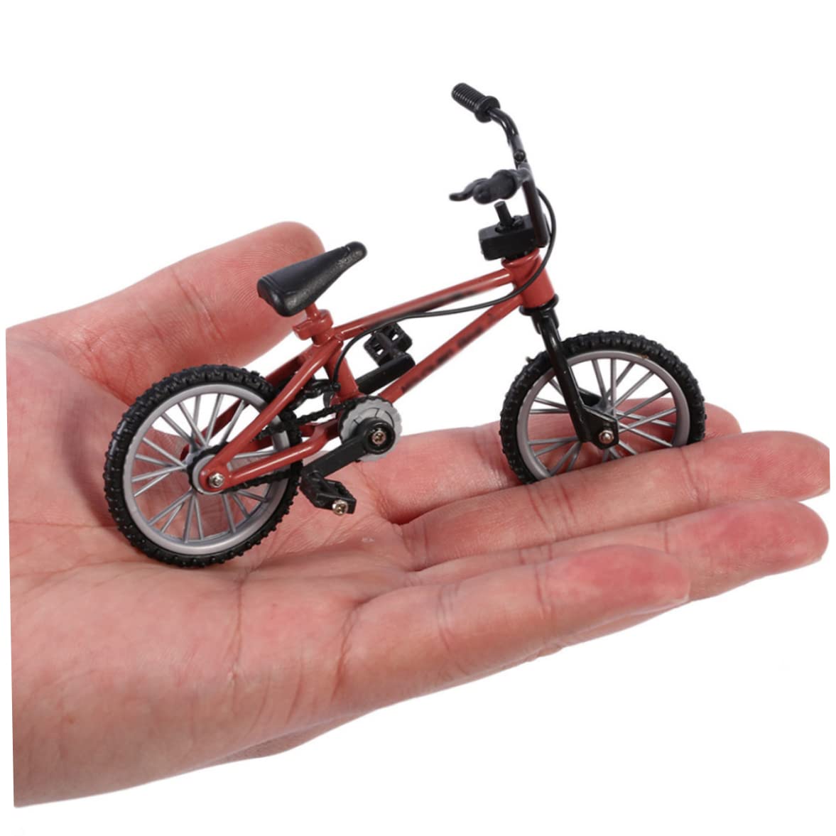 Mini Finger Bikes - Small Mountain Bike Model Toys for Boys & Kids - Red Mini Bicycle Ornament & Racing Bike Toy - Perfect for Desk Decor, Collectibles & Pretend Play