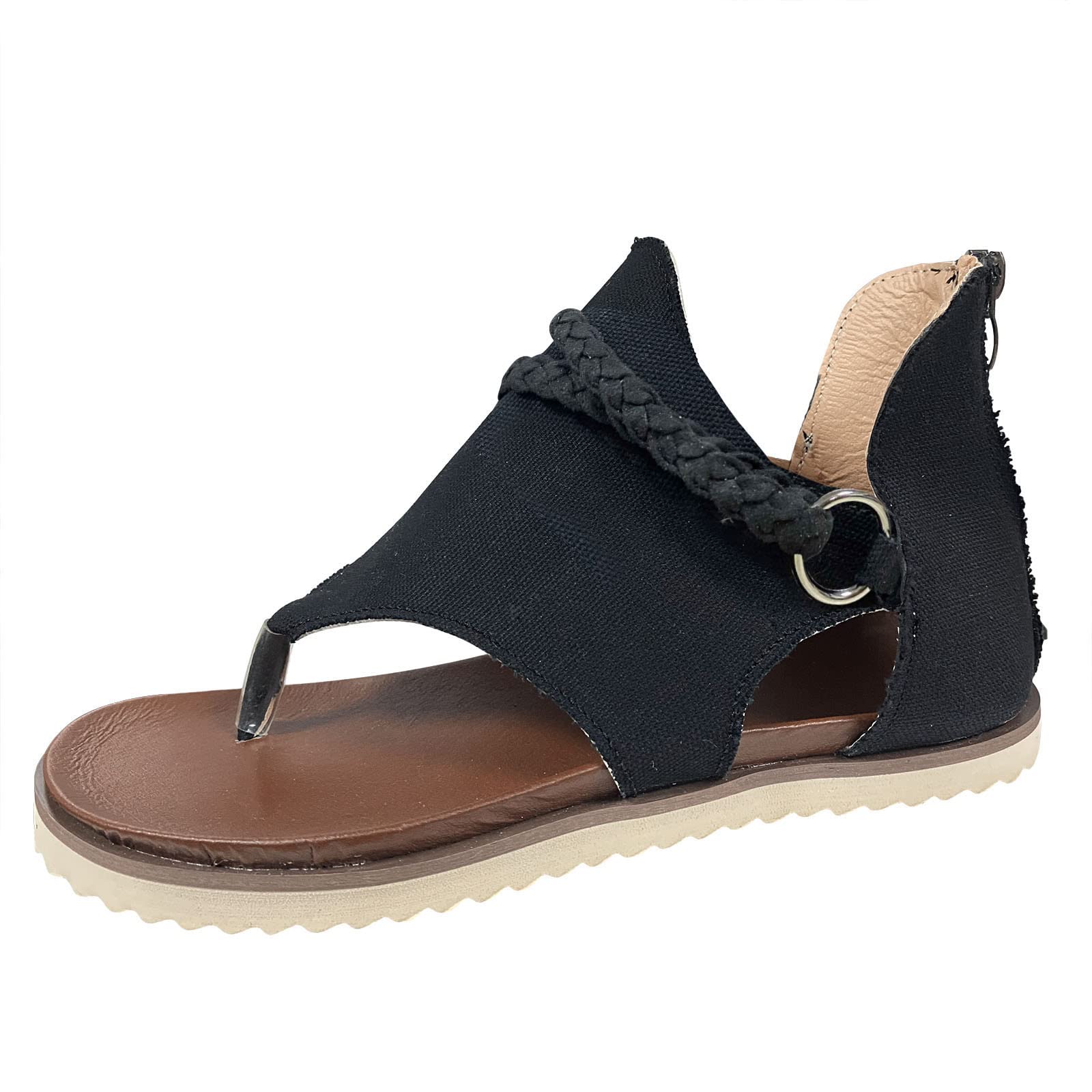 Women's Comfortable Flat Gladiator Sandals - Vintage Summer Flip Flops for Casual Wear, Beach, Travel & Outdoor Activities