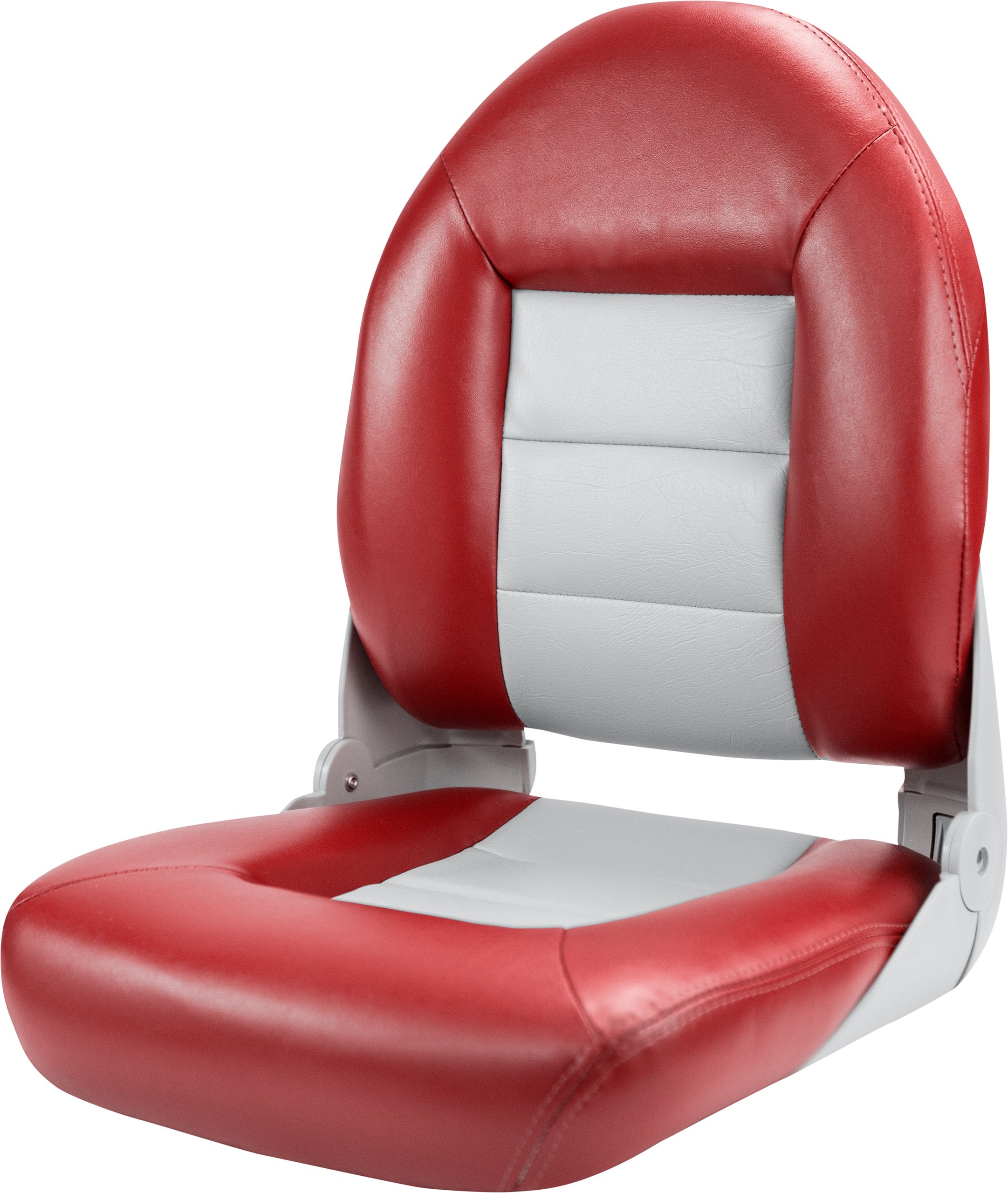 Tempress NaviStyle High Back Boat Seat - Red & Gray - Comfortable & Durable for Boating, Fishing & Marine Use