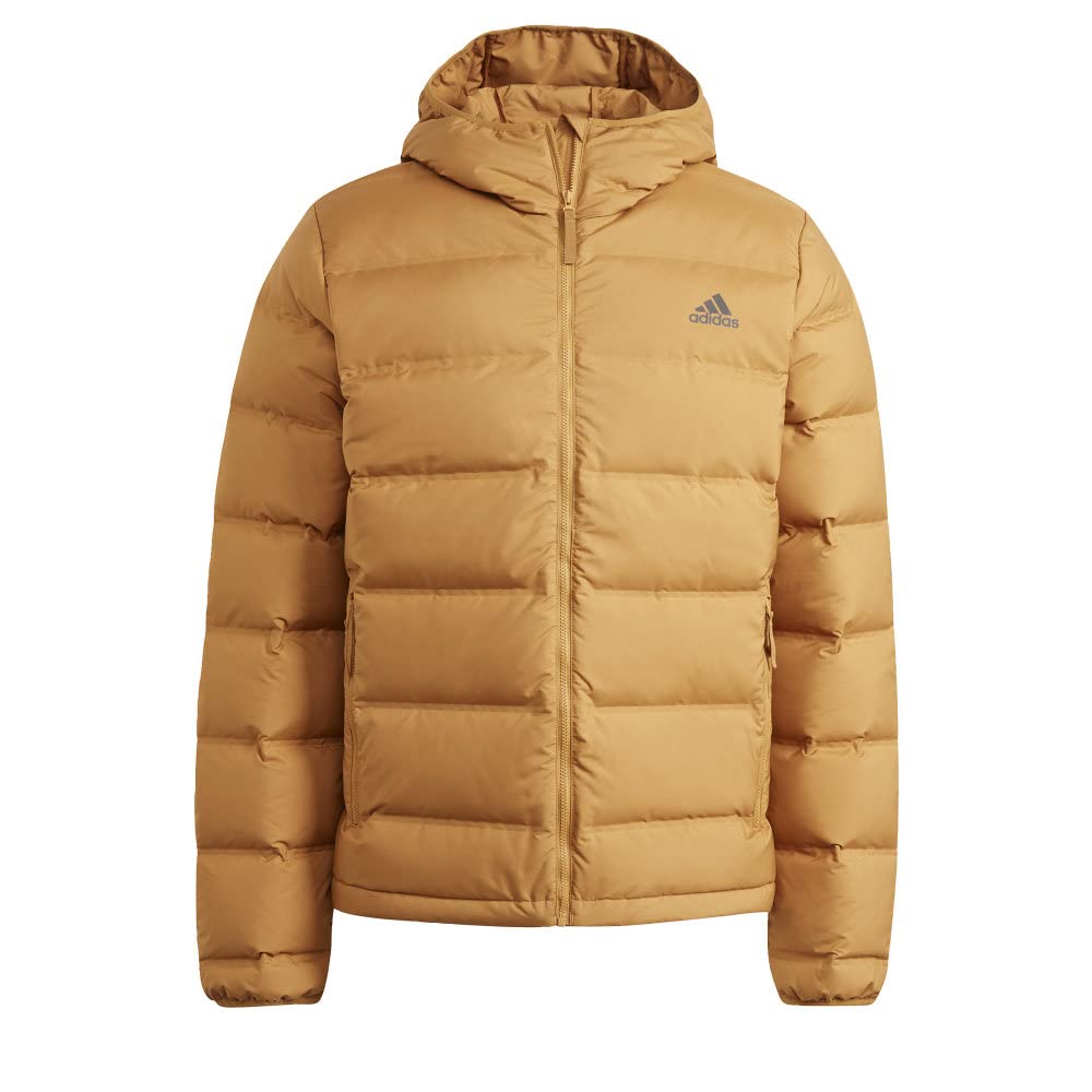 Adidas Men's Helionic Hooded Down Jacket - Lightweight Winter Coat for Outdoor Activities & Casual Wear