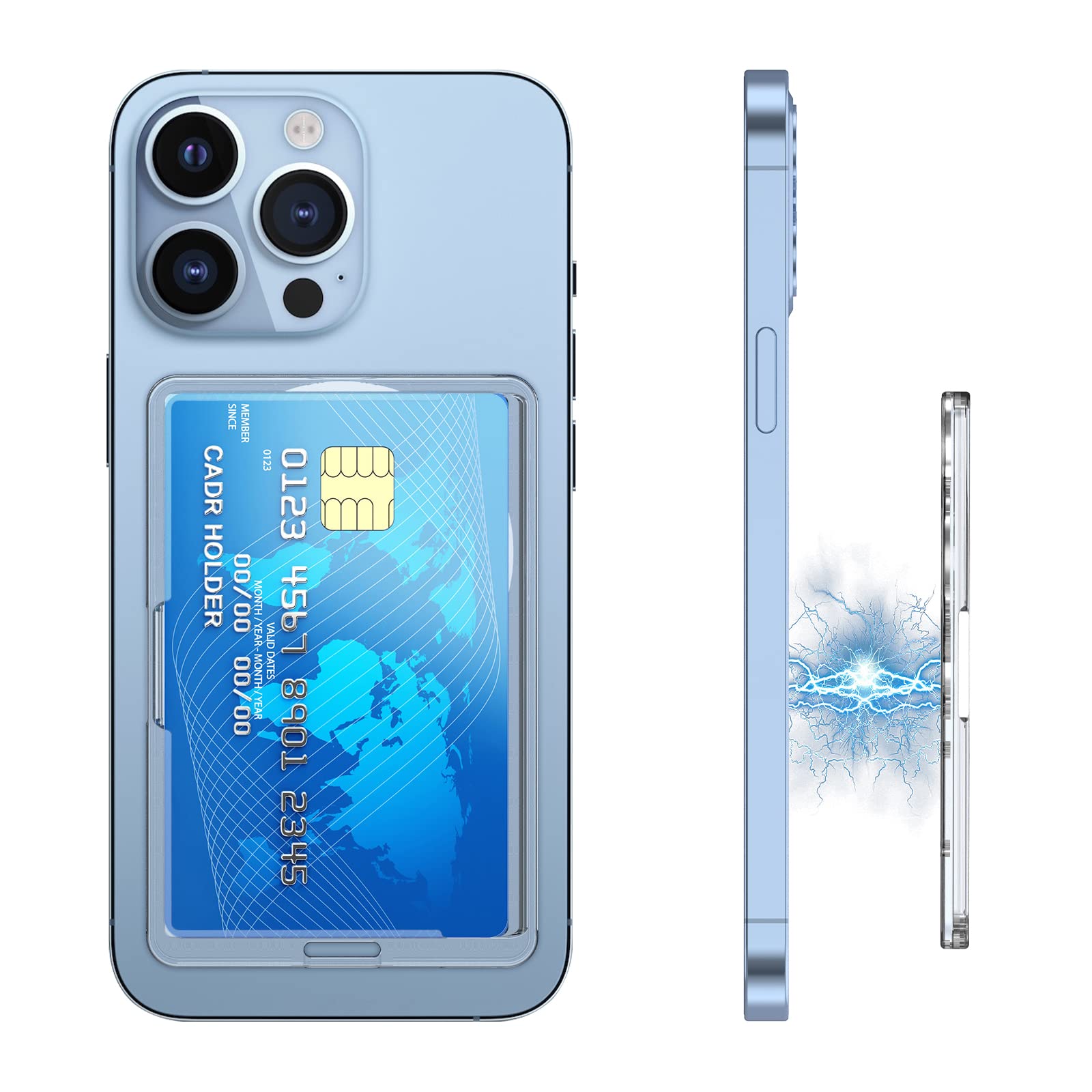 Magnetic Slim Wallet for iPhone 16 Pro Max/16 Pro/15 Pro Max/14 Pro Max/14 Plus/14 Pro/14/13 Pro Max/13 Pro/13/12 Pro Max/12 Pro | AUROX Magsafe Phone Wallet | Minimalist Design for Everyday Carry & Secure Card Storage