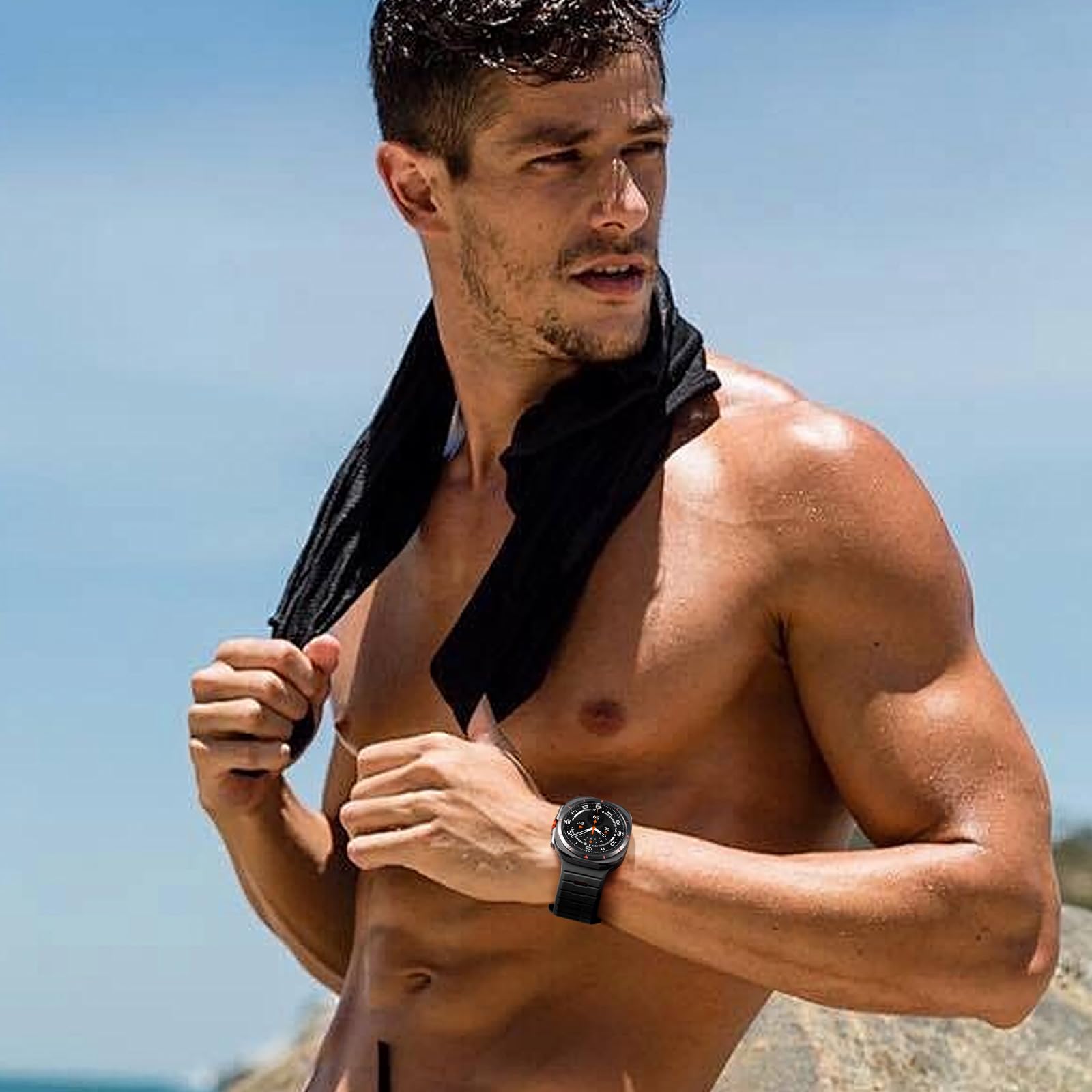 Odbeai Sport Band for Samsung Galaxy Watch Ultra 47mm - Soft Silicone, Breathable, Waterproof Replacement Strap for Men | Perfect for Running, Swimming & Workouts