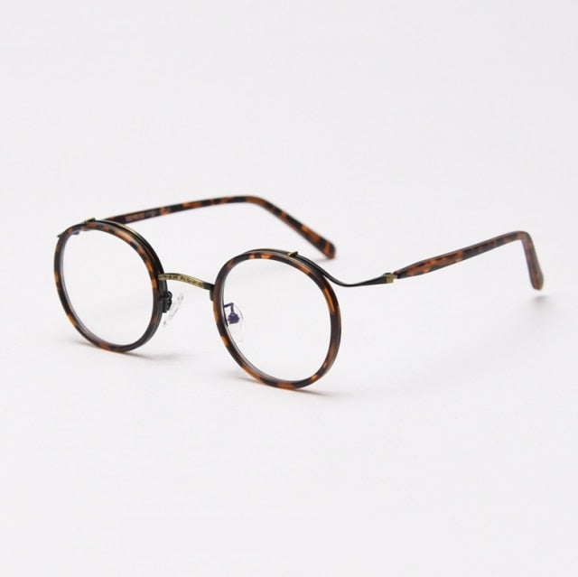 TR90 Punk Retro Round Glasses Frame - Lightweight & Durable Eyewear for Men & Women - Perfect for Costume Parties, Vintage Looks, and Everyday Fashion