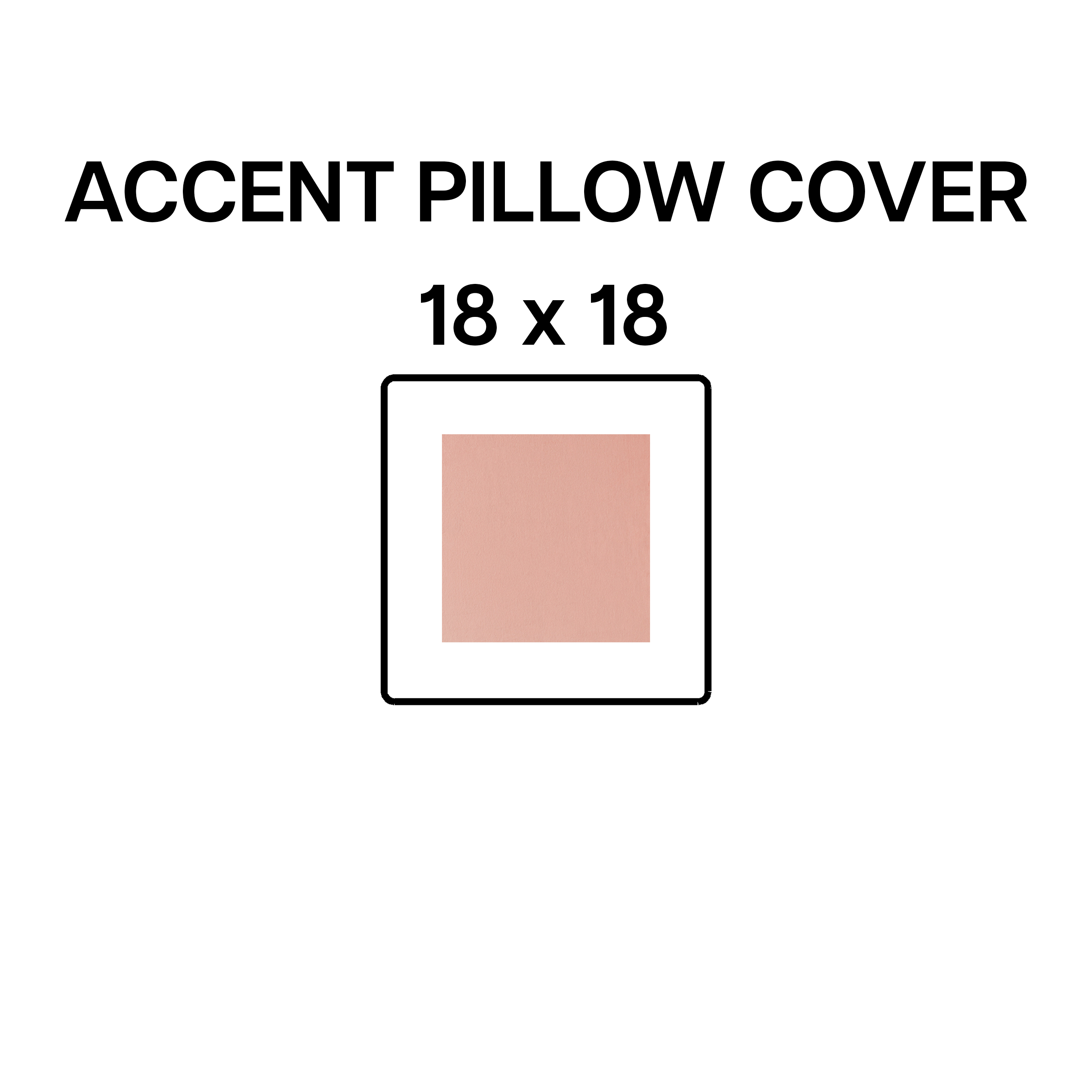 18x18 Powder Pink Accent Pillow Cover - Soft Decorative Throw Pillow Case for Sofa, Bed, Couch - BP 641 51 Home Decor
