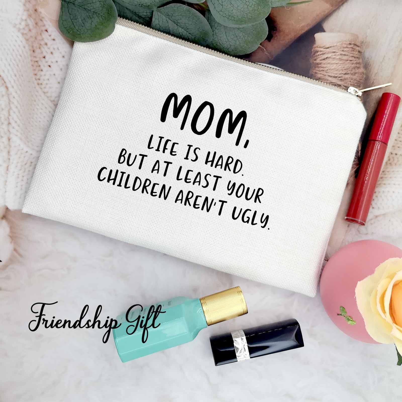 Funny Makeup Case for Mom - Unique Mother's Day Gift, Birthday Present from Kids - Perfect for Travel, Home & Daily Use