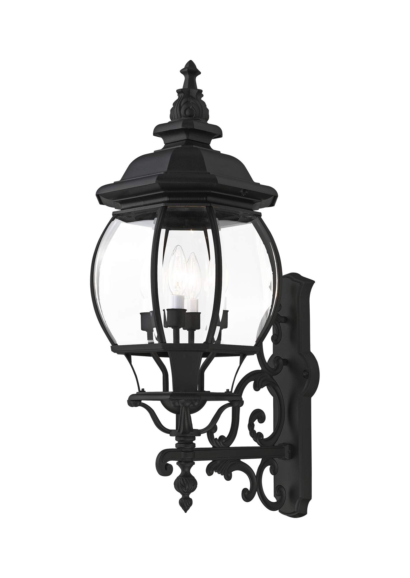 Livex Lighting 7701-14 Frontenac 4-Light Outdoor Wall Lantern with Clear Beveled Glass Shades - 30