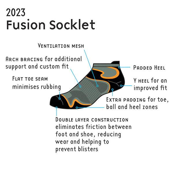 1000 Mile Women's Fusion Socklet - Breathable & Cushioned No-Show Socks (2023 Model) for Running, Hiking & Everyday Comfort