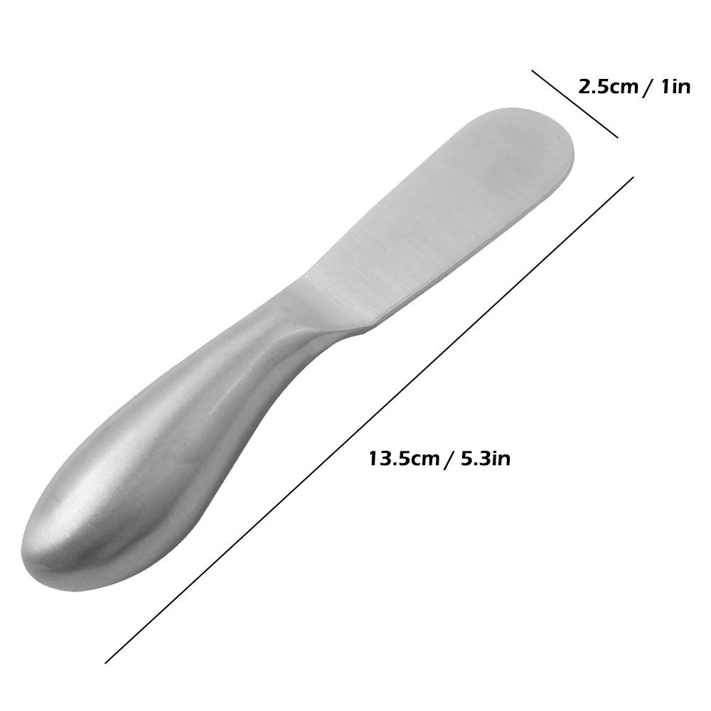 SourceTon 4-Piece Stainless Steel Cheese Spreader Set - Multipurpose Butter & Cheese Knives for Charcuterie Boards, Wine Parties & Gourmet Dining